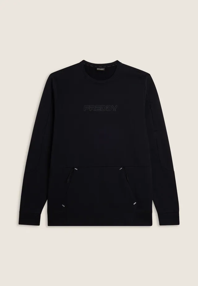 freddy-sweat-homme-french-terry-poche-kangourou-zip image 1