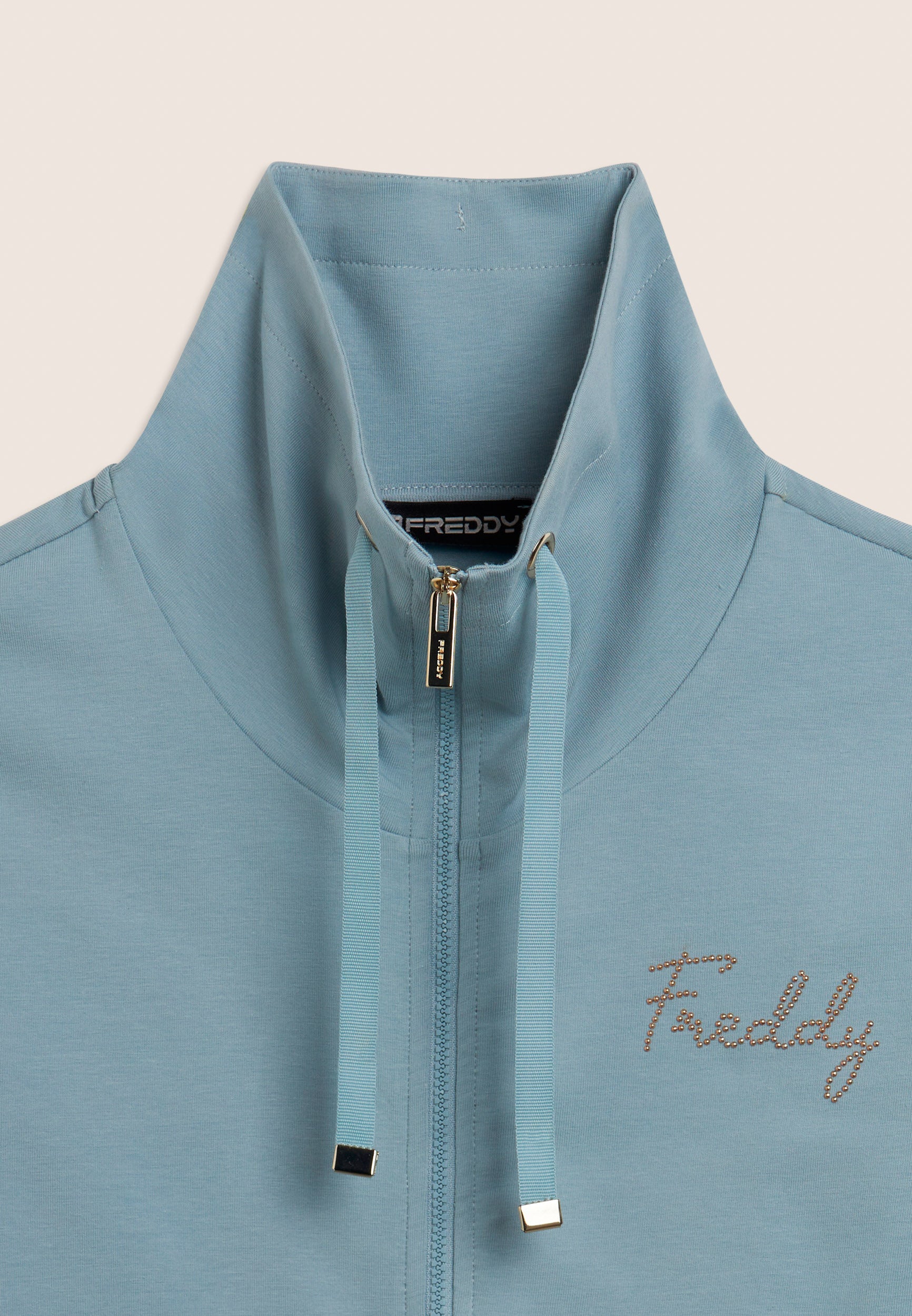 freddy-sweat-zipp-femme-col-haut-logo-clous image 8