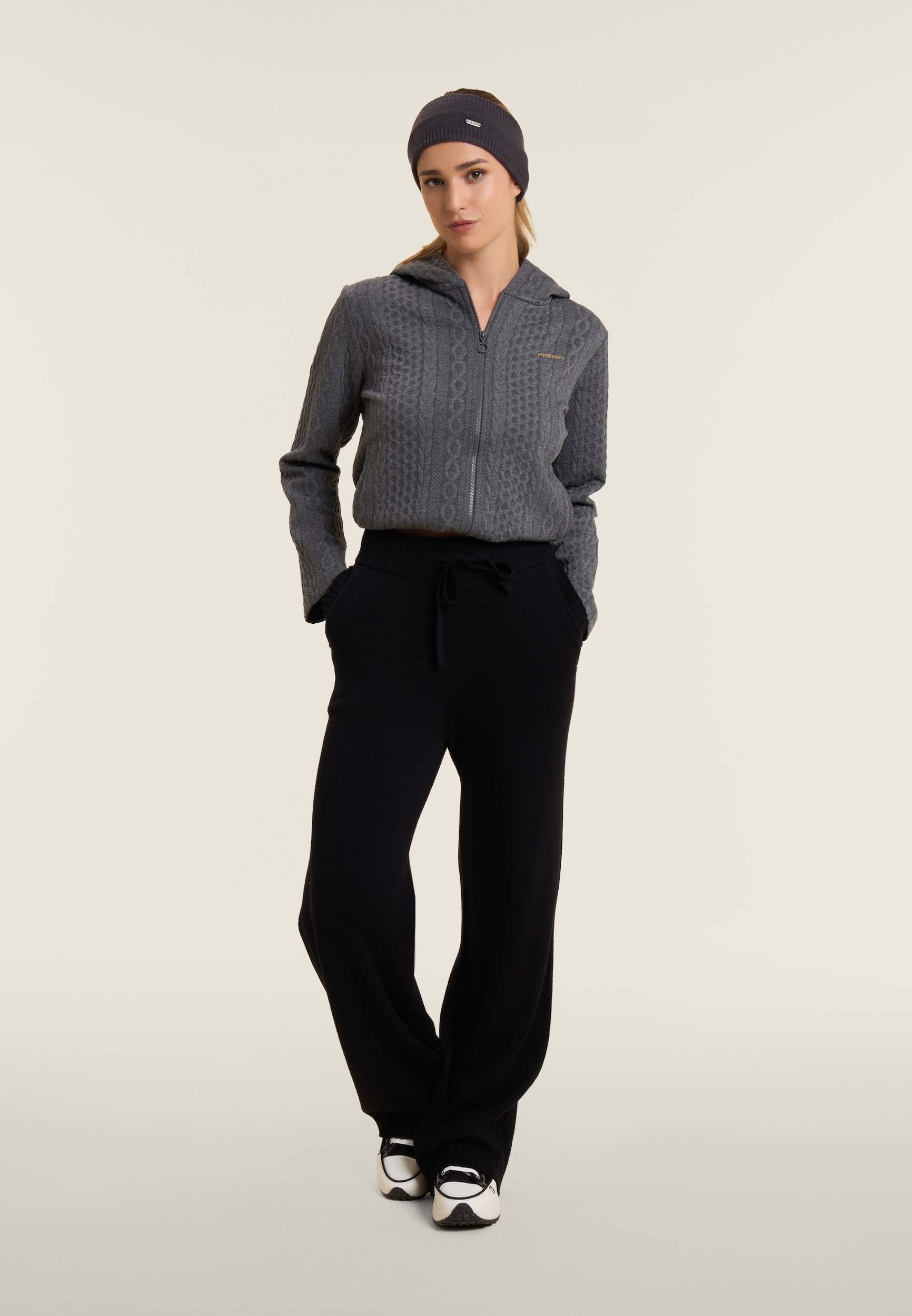 freddy-pantalon-femme-wide-leg-tricot-tresses image 2