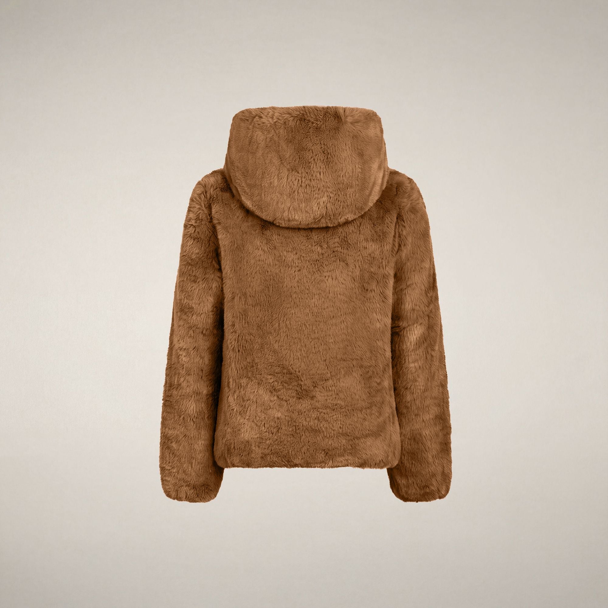 save-the-duck-chloe-veste-r-versible-fille-marron-noisette-fourrure image 2