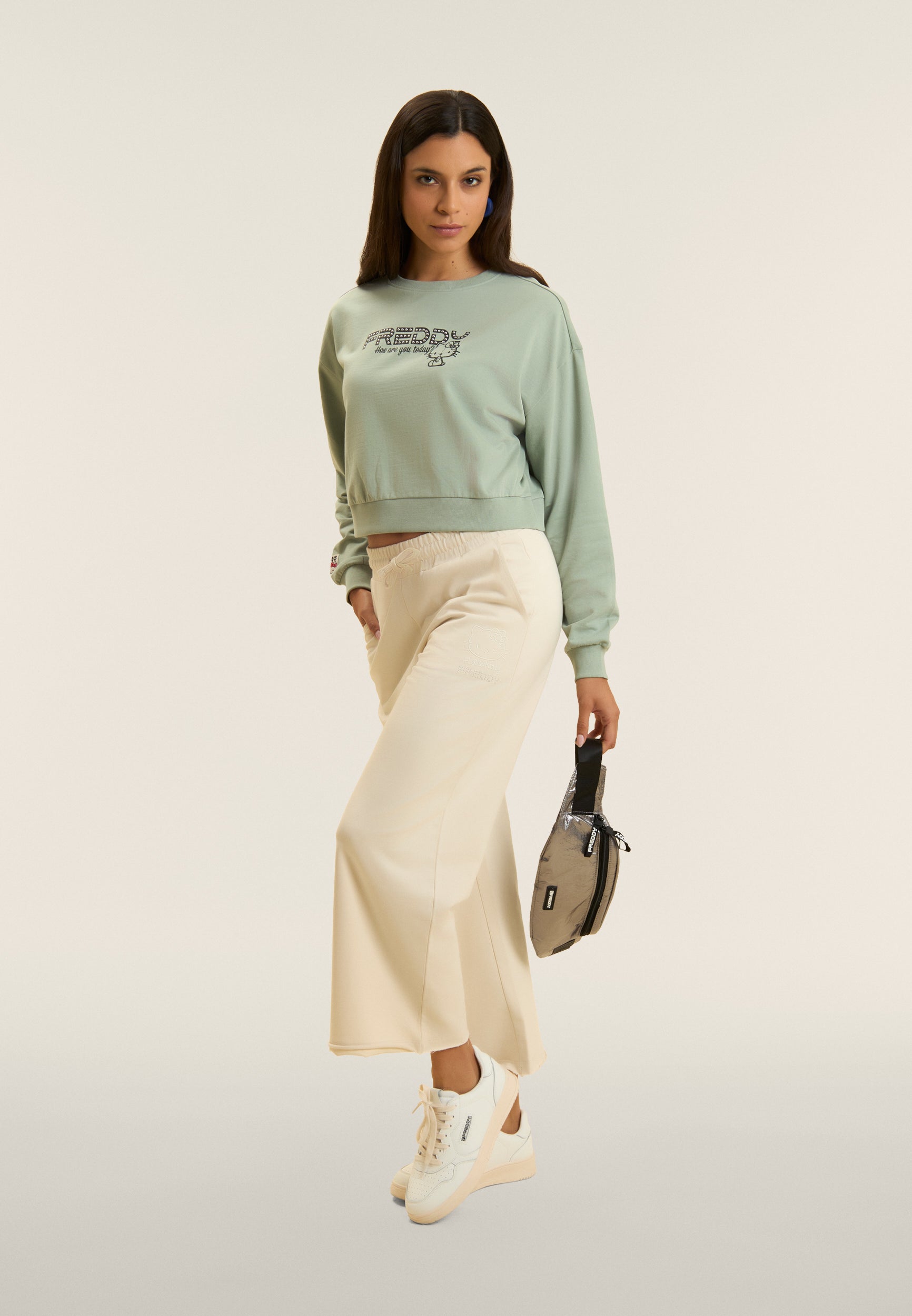 freddy-pantalon-cropped-wide-leg-hello-kitty-femme image 2