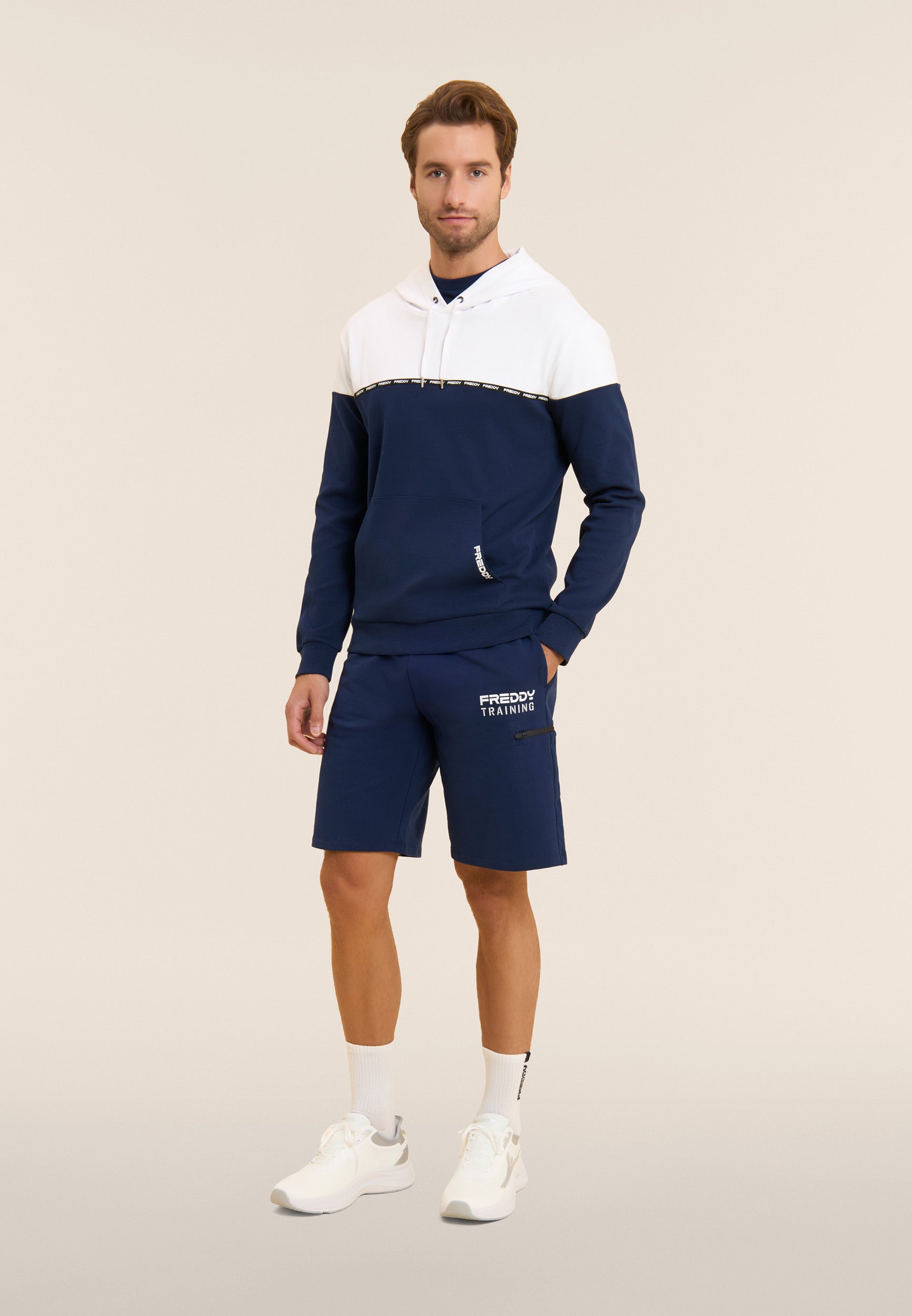 freddy-training-short-homme-baby-french-terry-poche-zip image 2