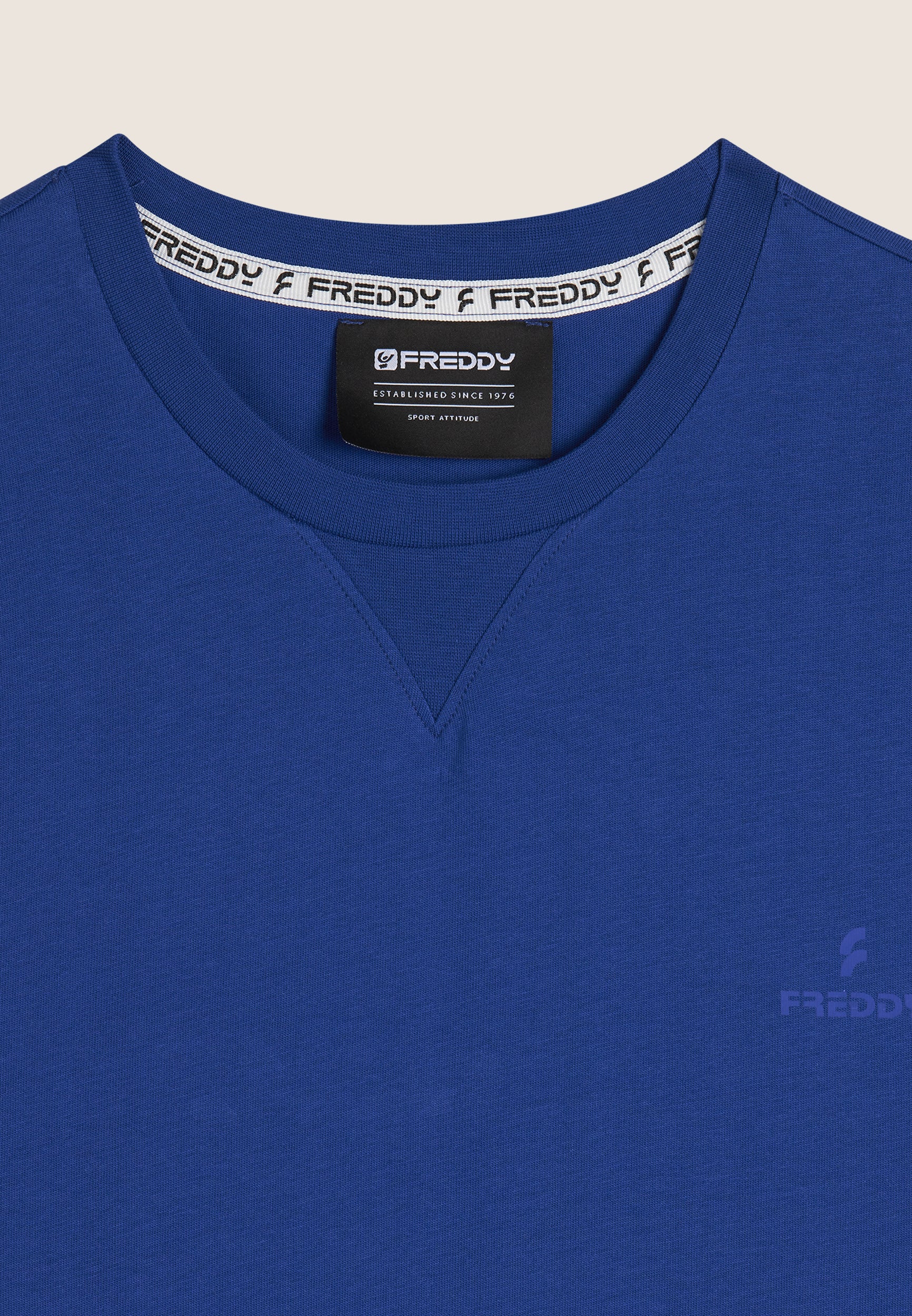 freddy-t-shirt-regular-coton-col-rond-logo-ton-sur-ton image 7