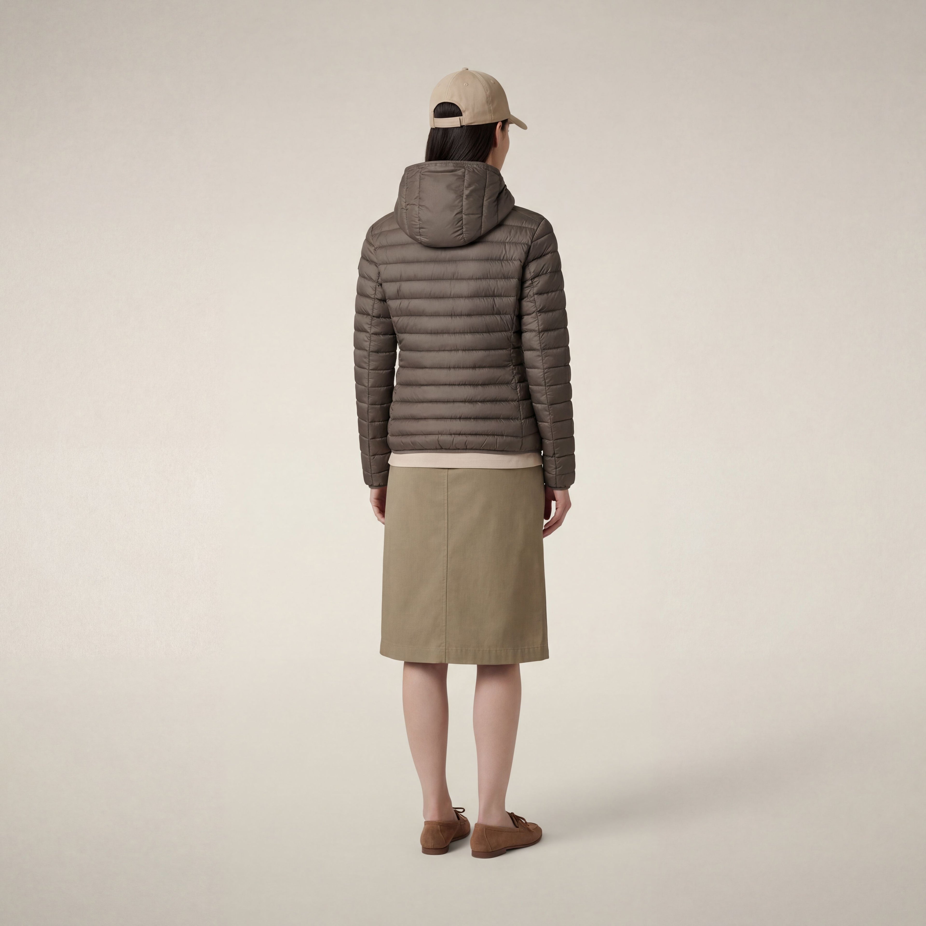 save-the-duck-daisy-doudoune-femme-capuche-gris-l-phant image 2