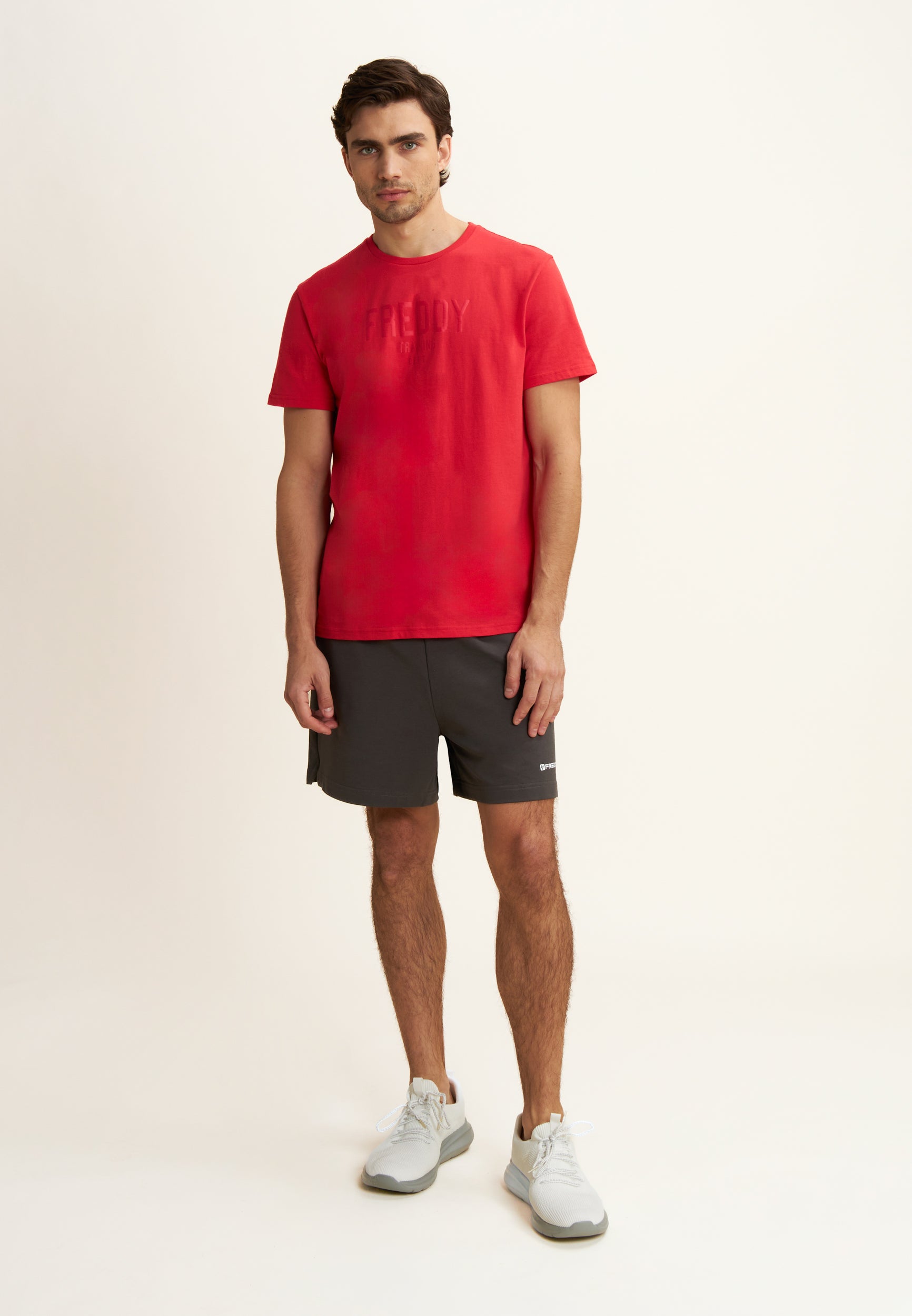 freddy-t-shirt-coton-regular-fit-manches-courtes-imprim-training-dept image 2