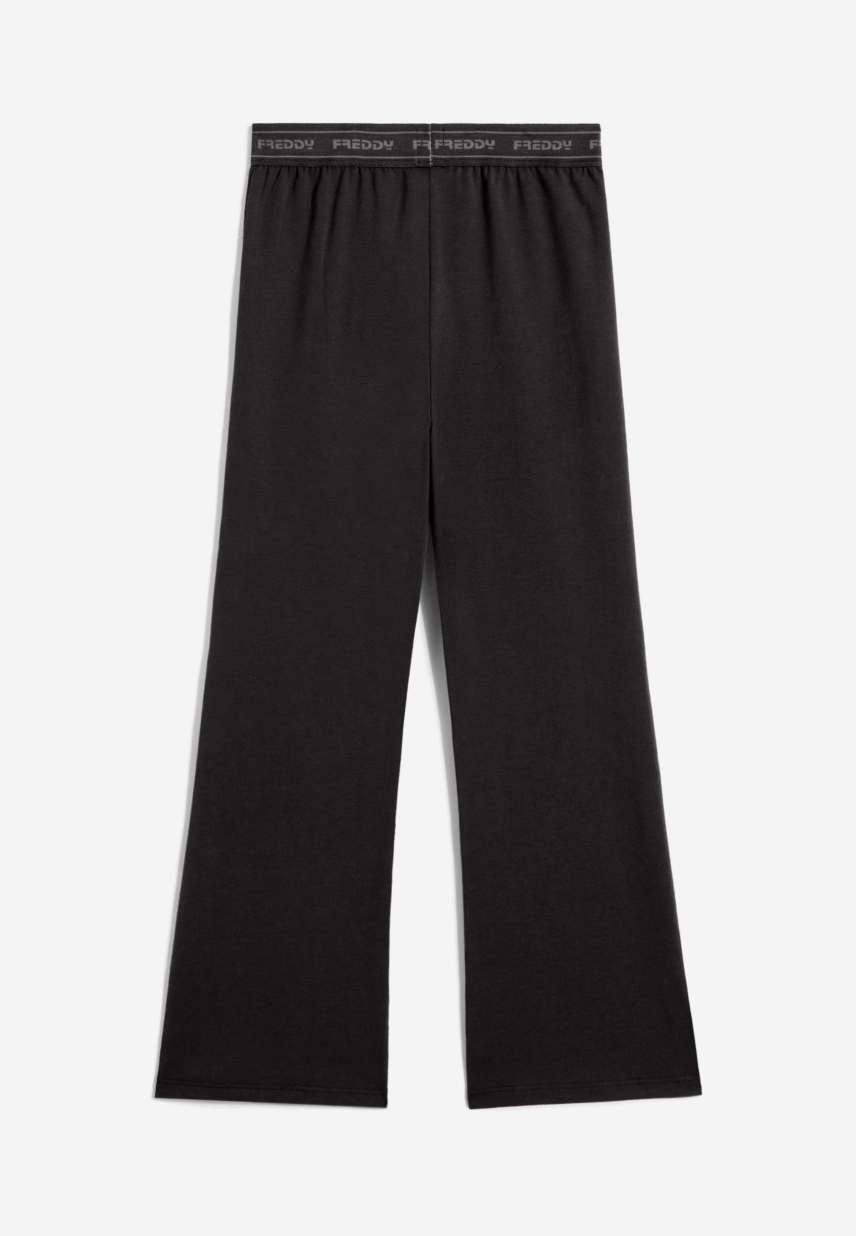 freddy-pantalon-flare-fille-molleton-stretch-taille-logot-e image 2