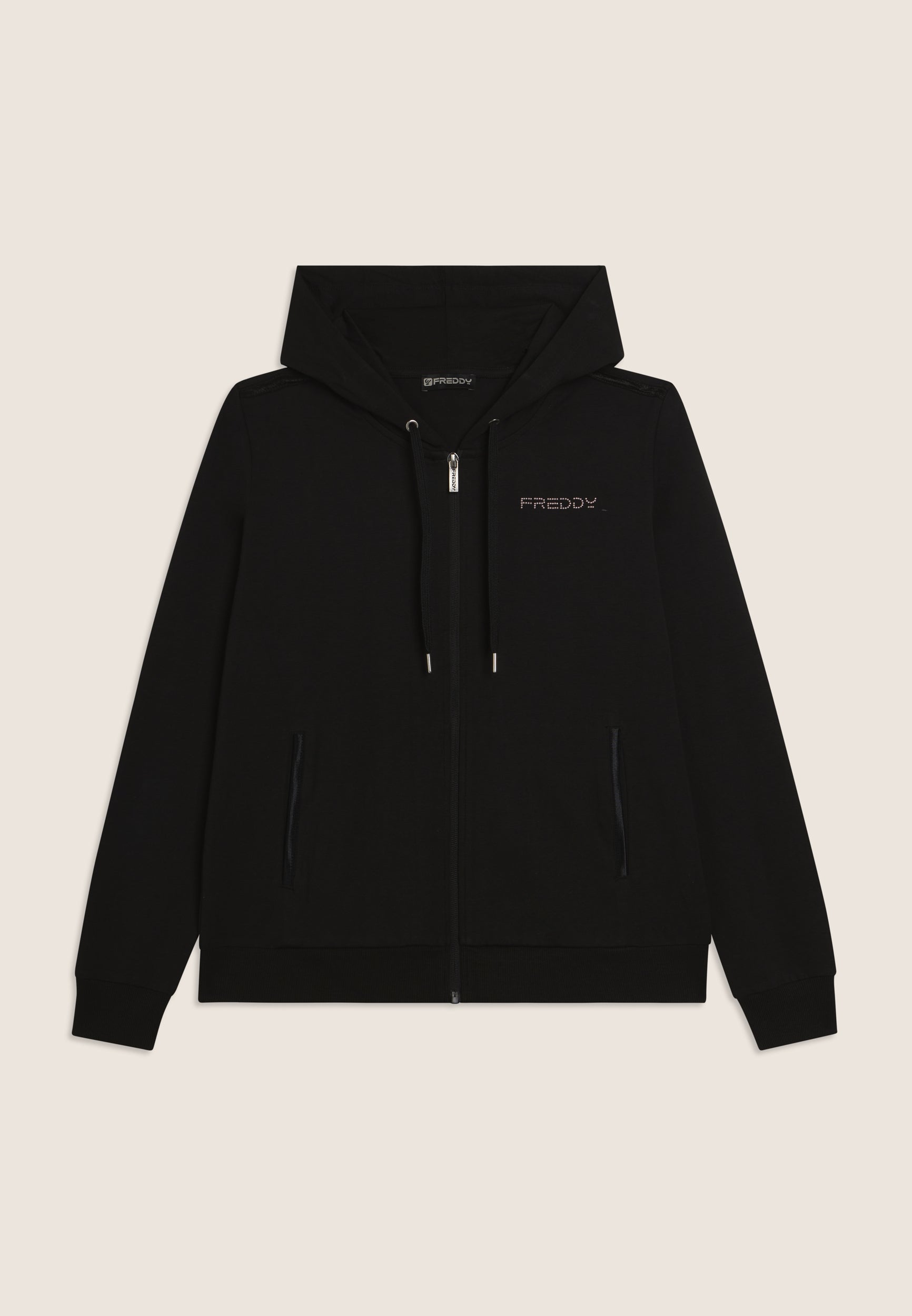 freddy-sweat-capuche-zipp-logo-perles-roses image 6