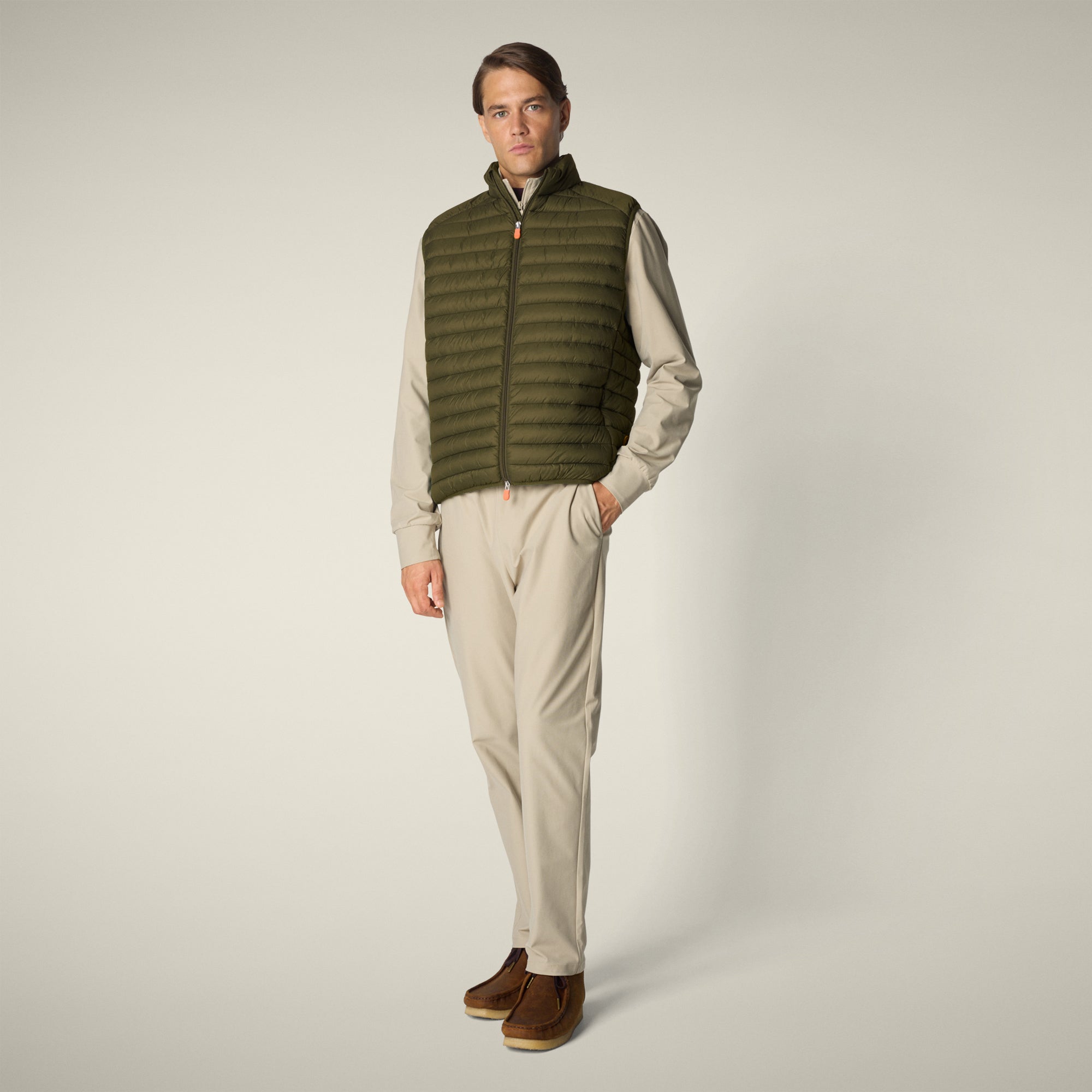 save-the-duck-adam-gilet-homme-verde-oliva-plumtech image 2