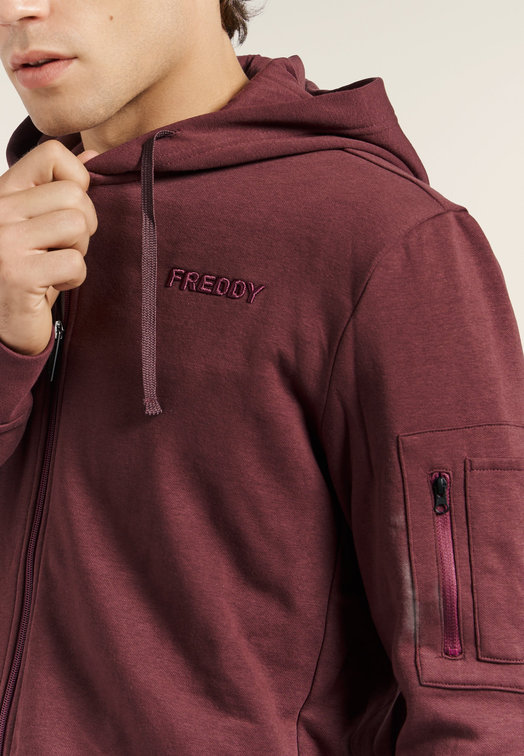 freddy-tuta-sportiva-uomo-surv-tement-homme-en-molleton-gratt-avec-zip-et-capuch image 4