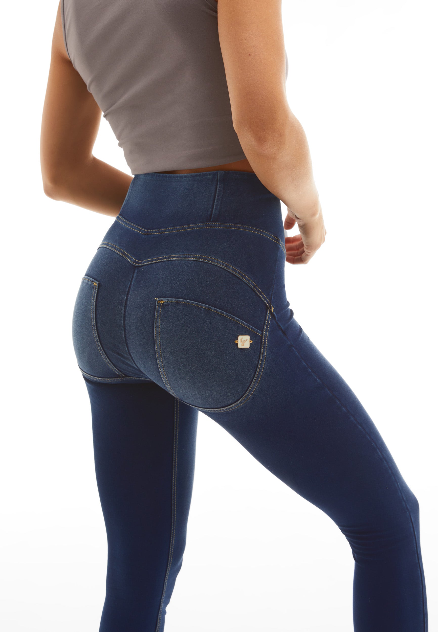 jeggings-freddy-wr-up-7-8-taille-haute-couture-centrale-effet-denim image 5