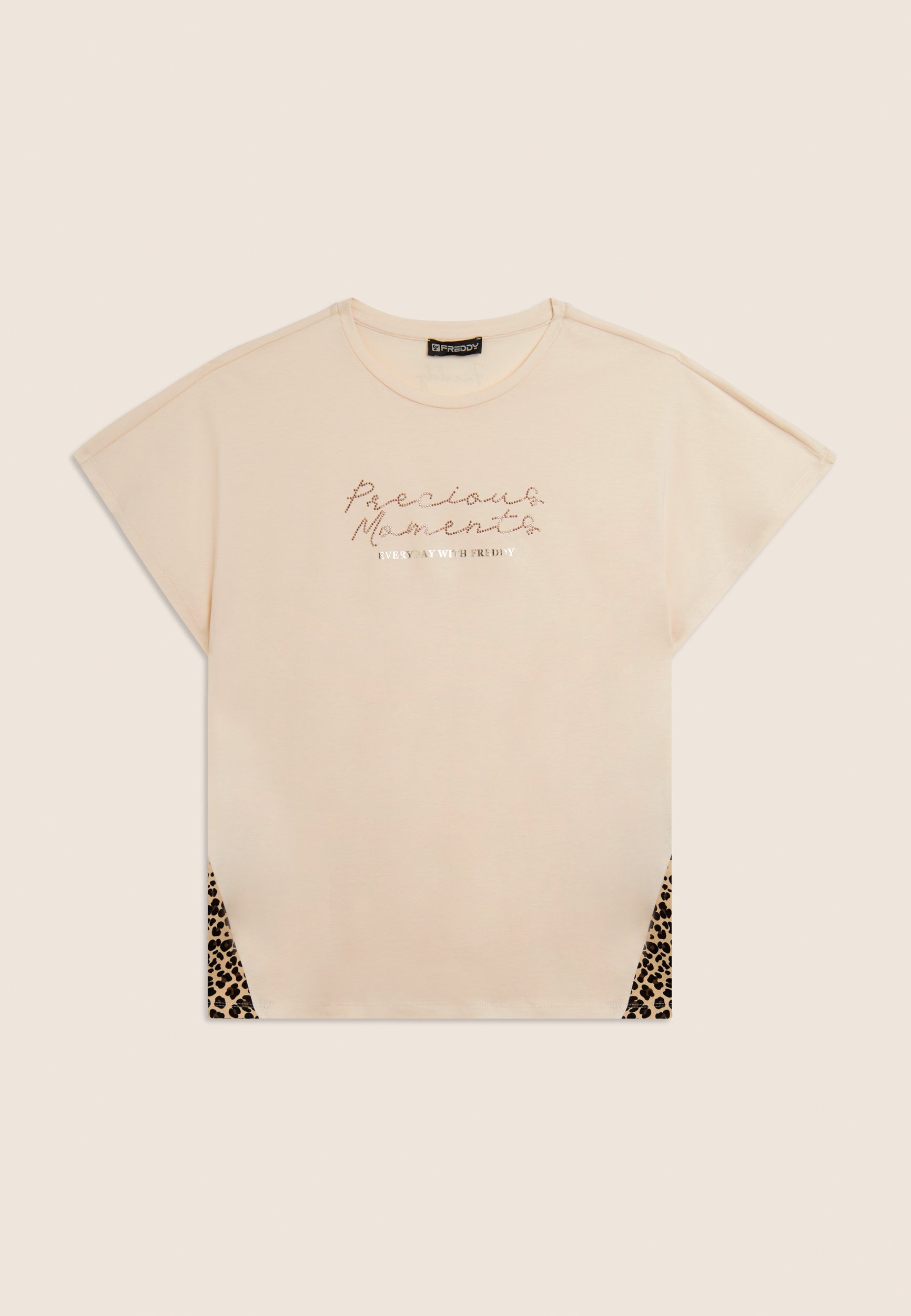 freddy-t-shirt-femme-regular-animalier-clous-or image 6