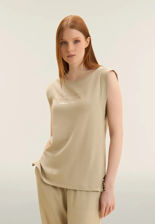 freddy-t-shirt-regular-coton-modal-manches-crinkle-precious-moments image 1