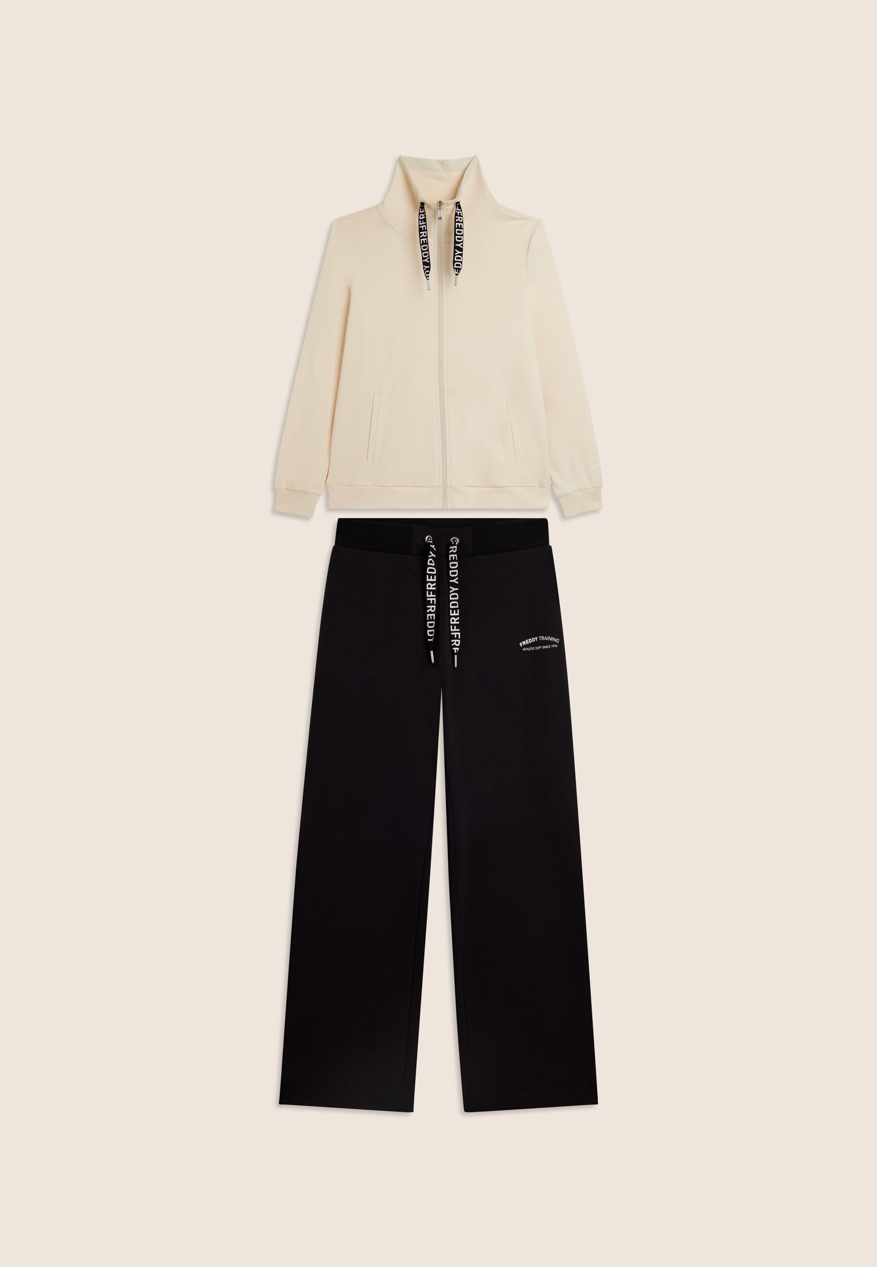 freddy-tuta-surv-tement-femme-zip-col-haut-pantalon-wide-leg-coton image 6