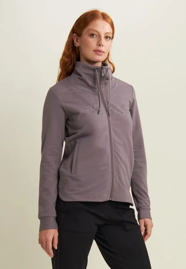 freddy-sweat-femme-full-zip-col-haut-asym-trique-clous image 1