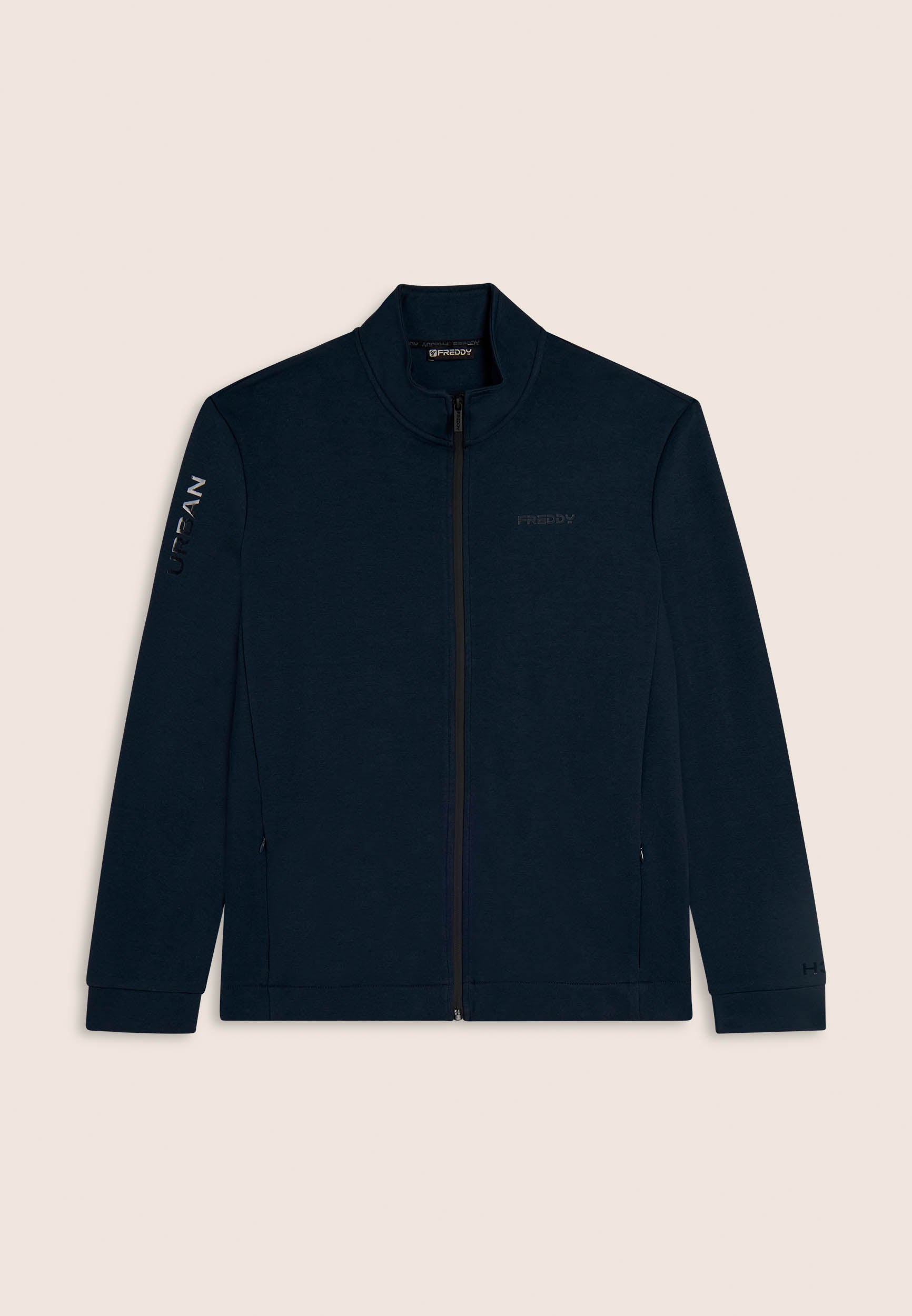 freddy-veste-full-zip-homme-col-haut-effet-brillant image 1