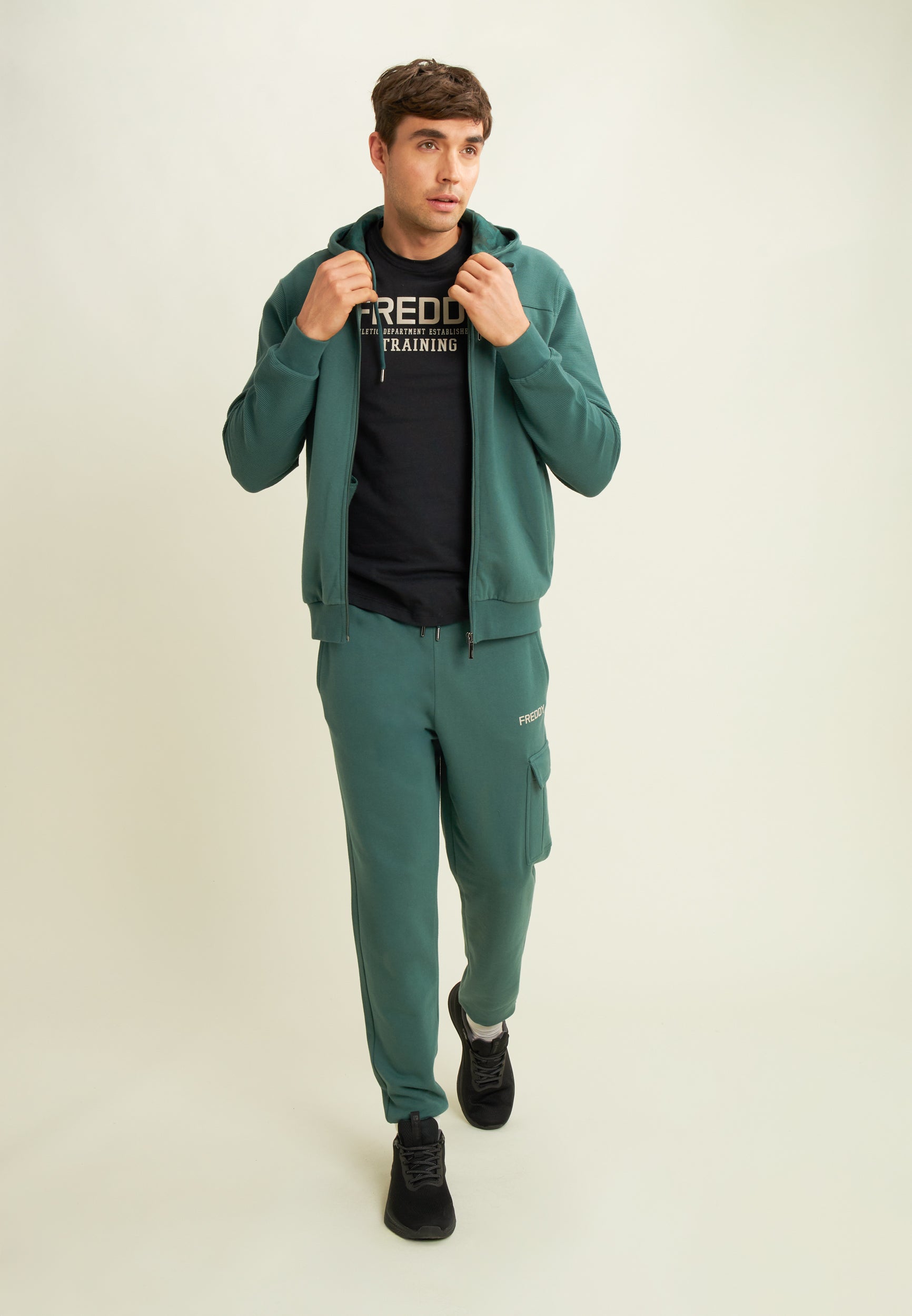 freddy-pantalon-cargo-pantalon-jogging-cargo-en-molleton-avec-poche-cuisse image 2