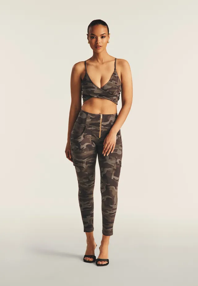 freddy-wr-up-cargo-taille-haute-jersey-camo-push-up-femme image 1