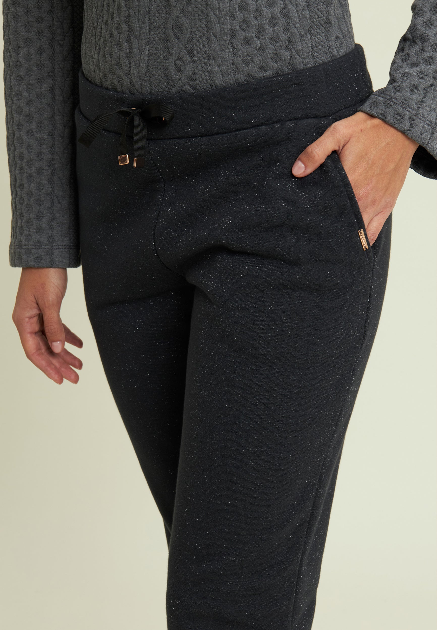 freddy-pantalon-femme-regular-m-lang-lurex-jogger-chic image 4