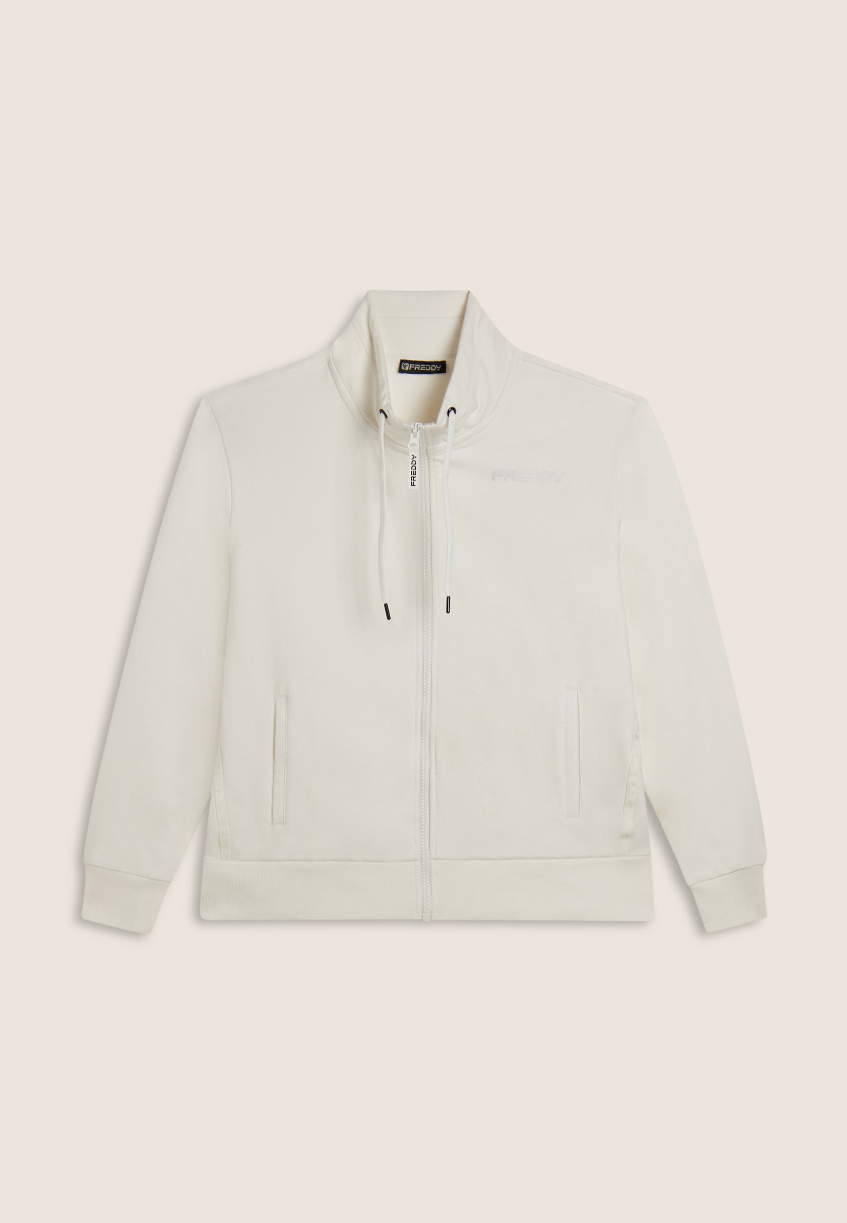 freddy-felpa-full-zip-col-haut-bandes-log-es-sweat-zipp-garzato-stretch image 5