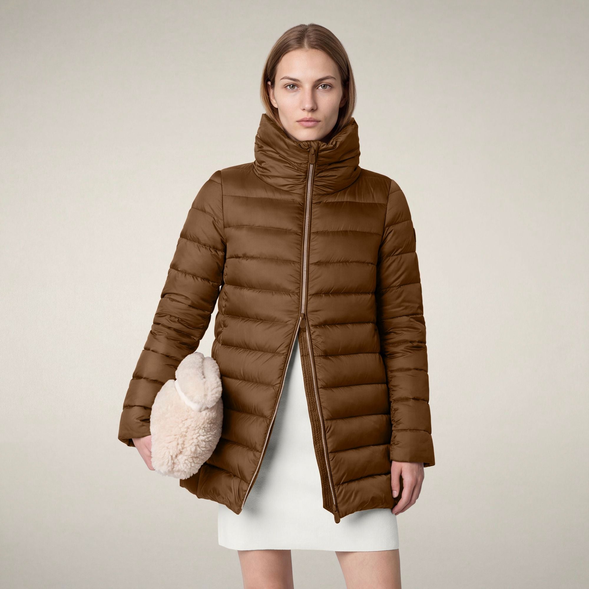 save-the-duck-lydia-piumino-long-femme-marron-noisette image 5