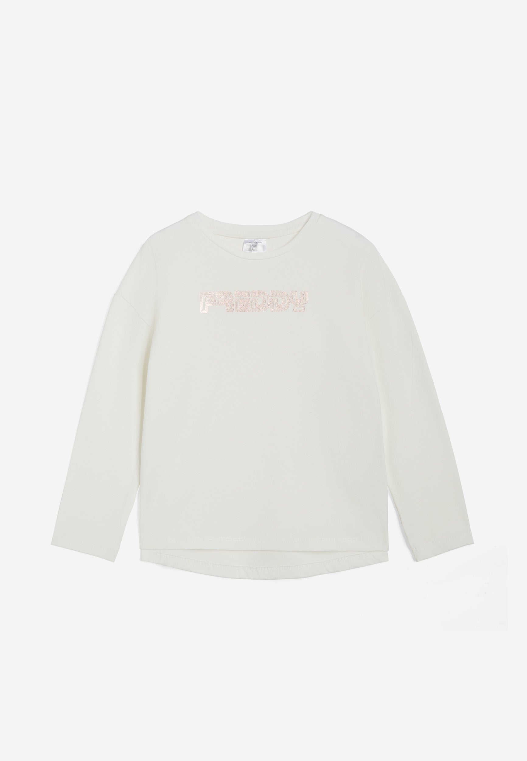 freddy-t-shirt-manches-longues-fille-logo-argent-fond-arrondi image 7