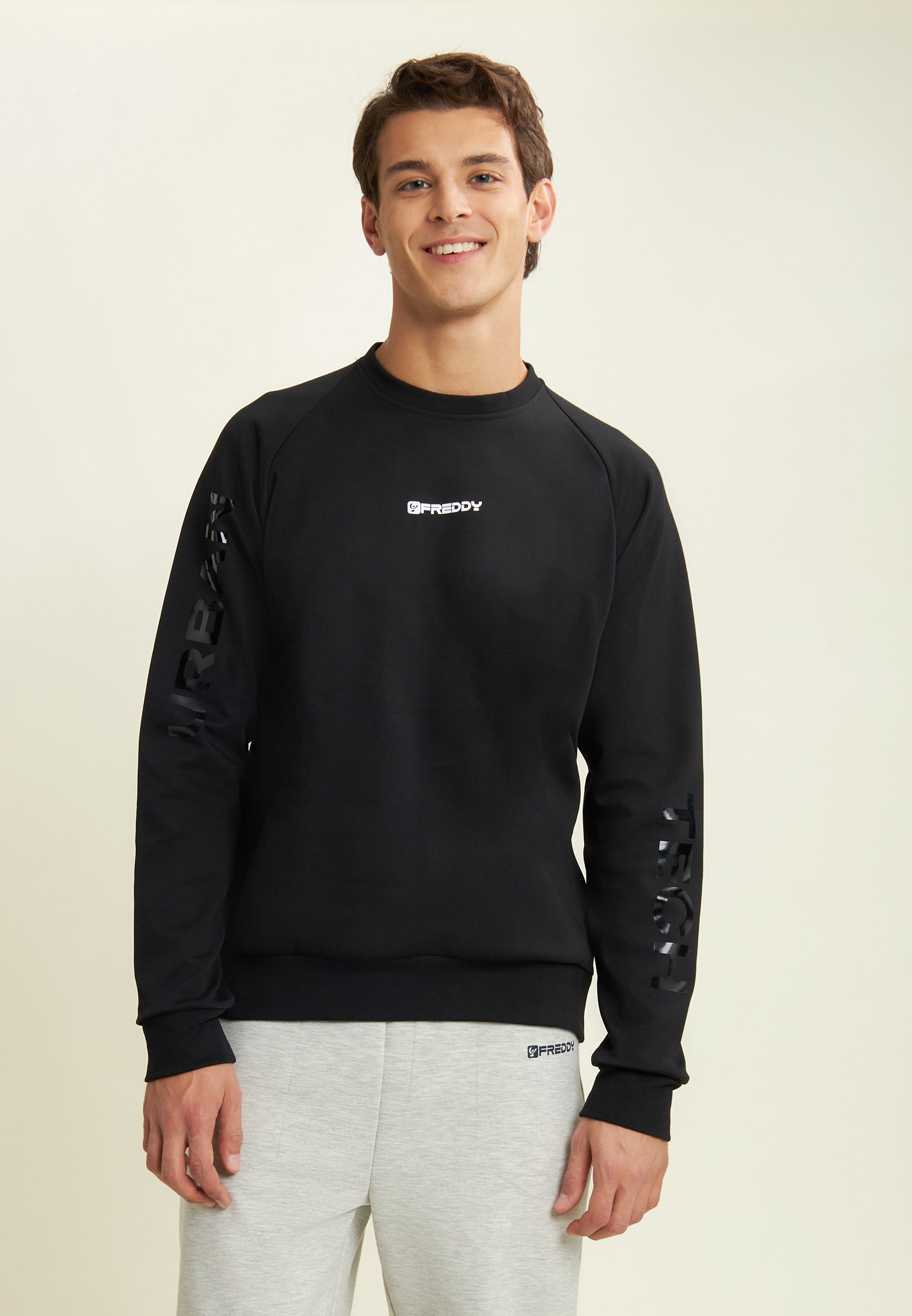 freddy-sweat-col-rond-homme-zip-lat-ral-imprim-s-manches image 1