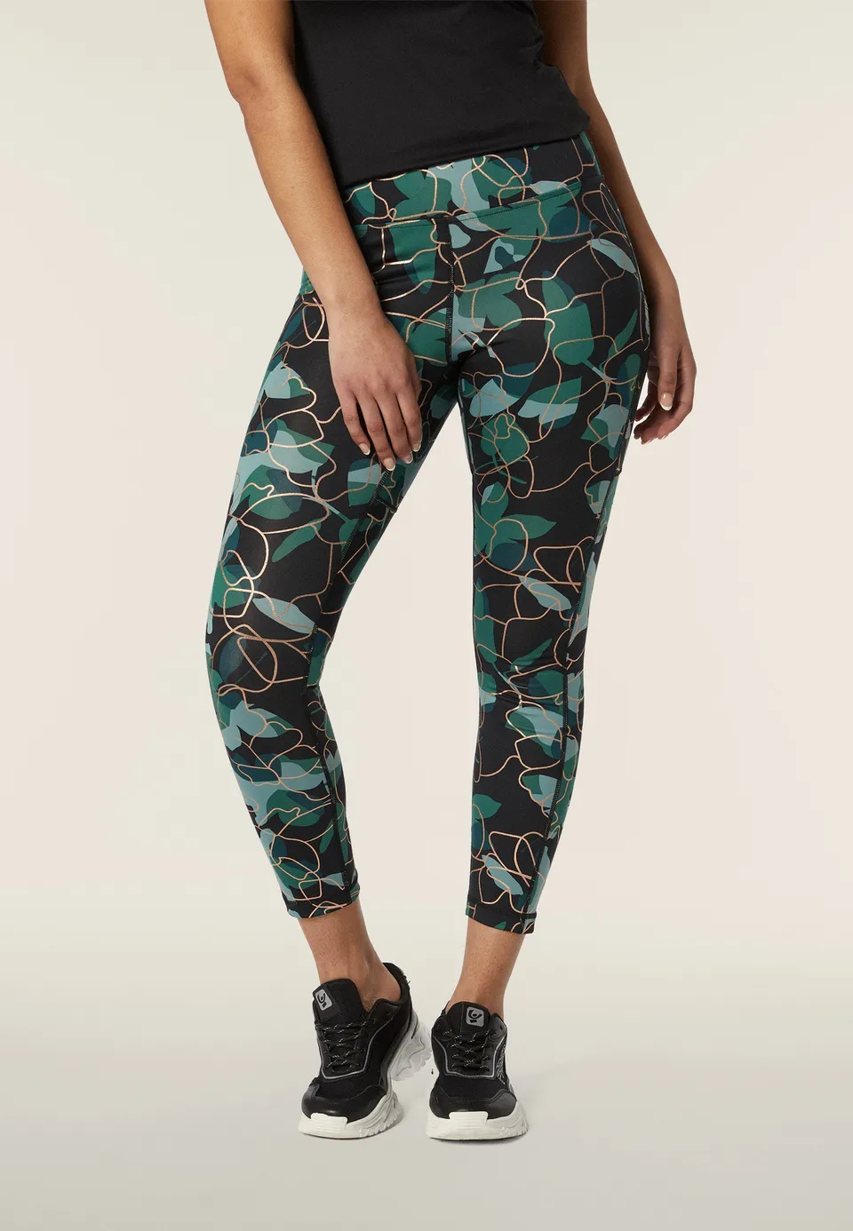 freddy-legging-7-8-taille-haute-technique-floral-bronze-d-i-w-o image 1