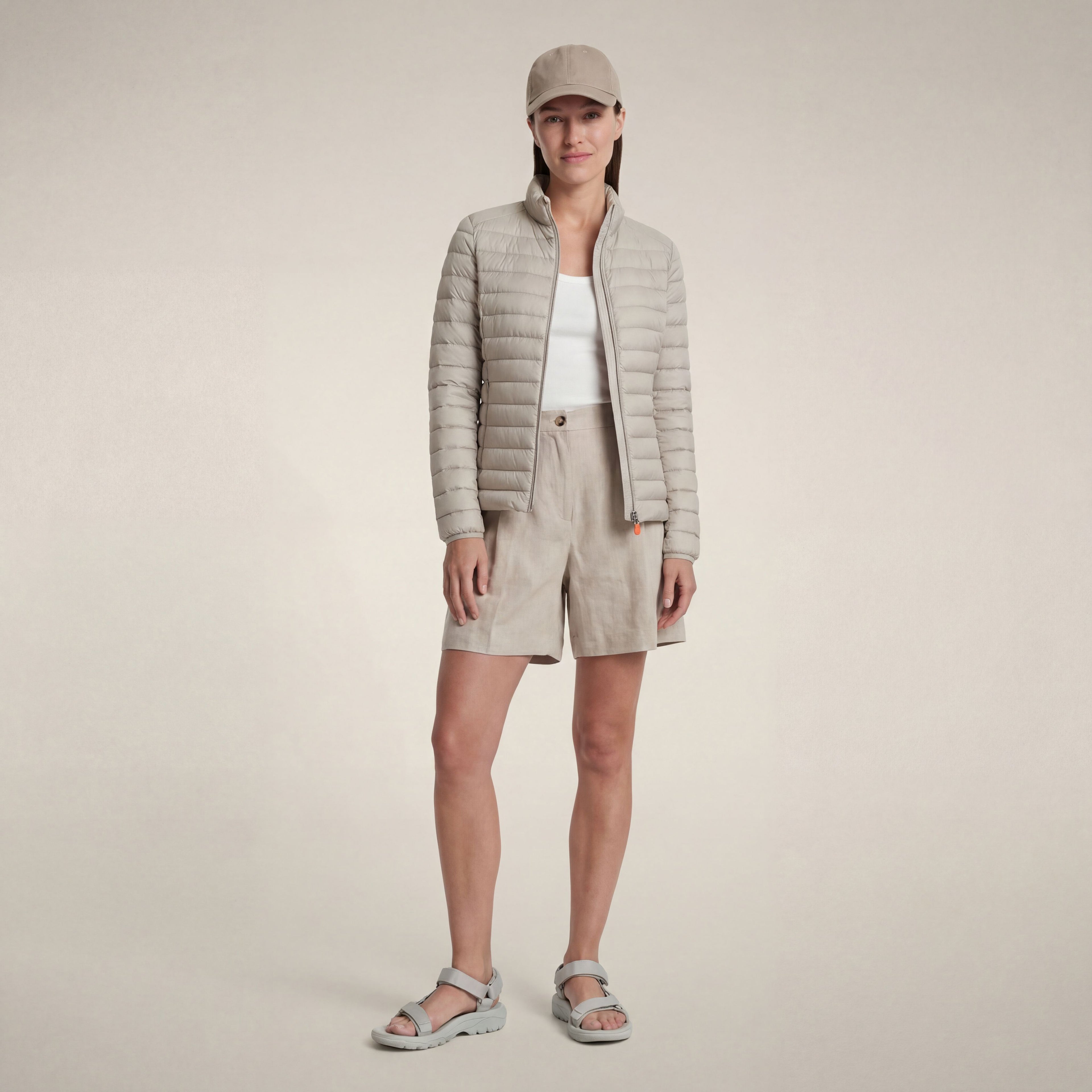 save-the-duck-carly-doudoune-femme-beige-clair image 1