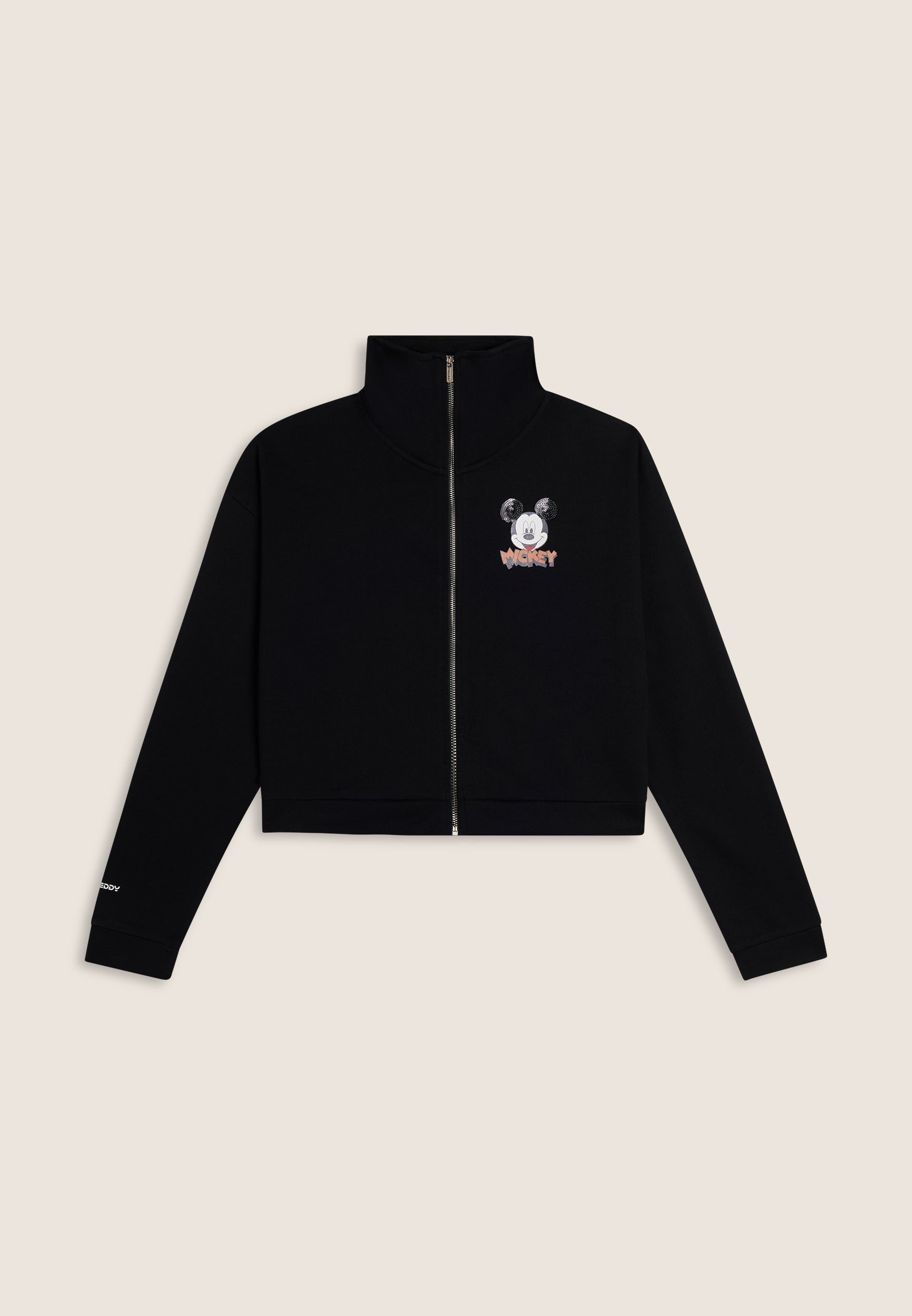 freddy-wr-up-felpa-noire-col-haut-zip-mickey-mouse image 1