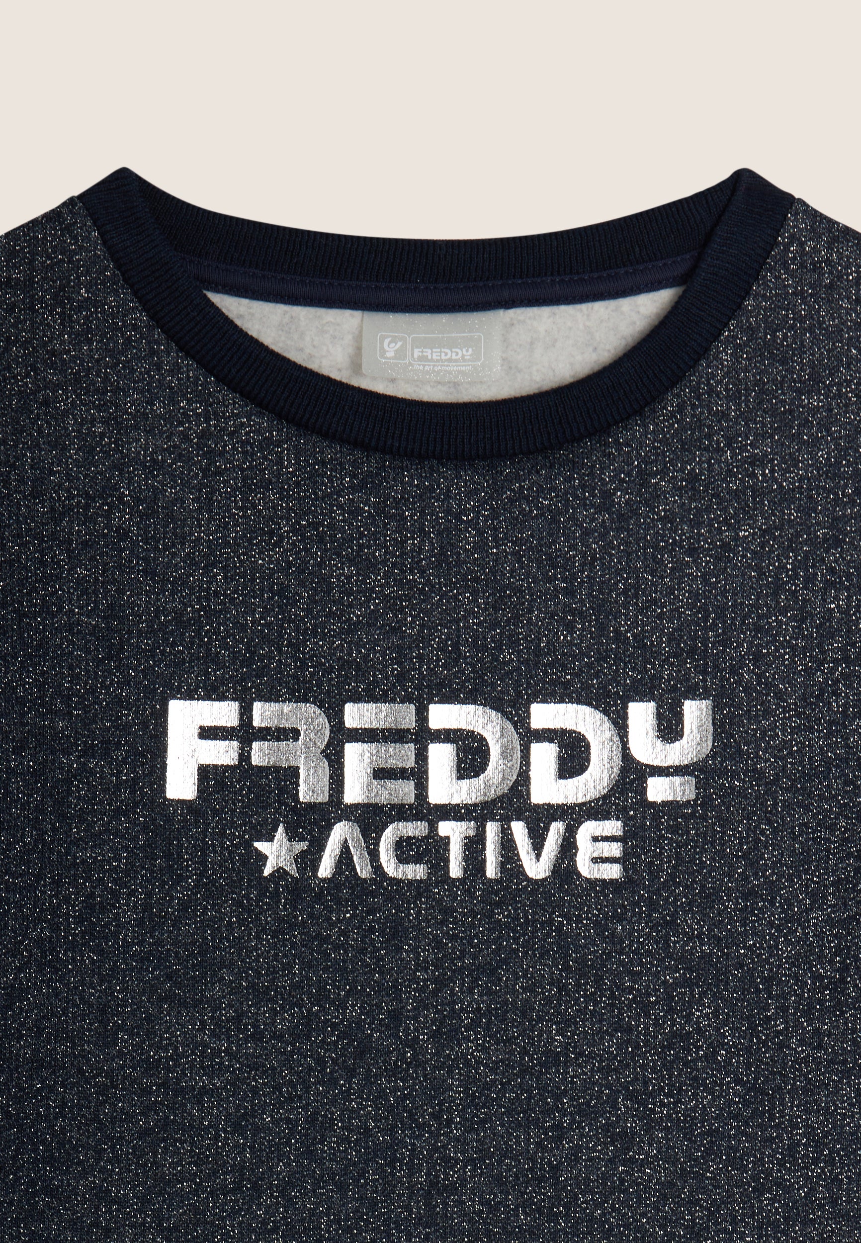 freddy-sweat-maxi-fille-coton-effet-lurex-argent image 3