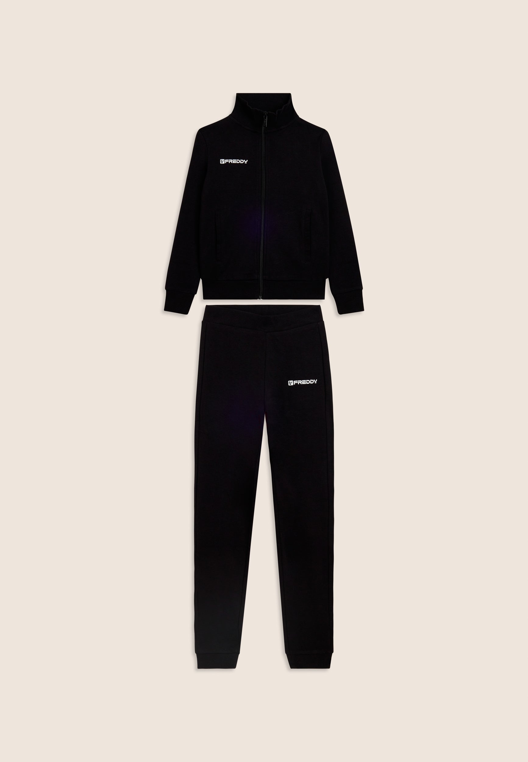 freddy-surv-tement-fille-coton-zipp-logo-contrast image 7