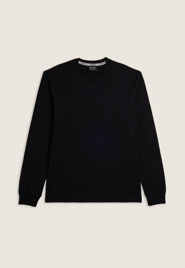 freddy-t-shirt-manches-longues-en-jersey-coton-avec-poignets image 1