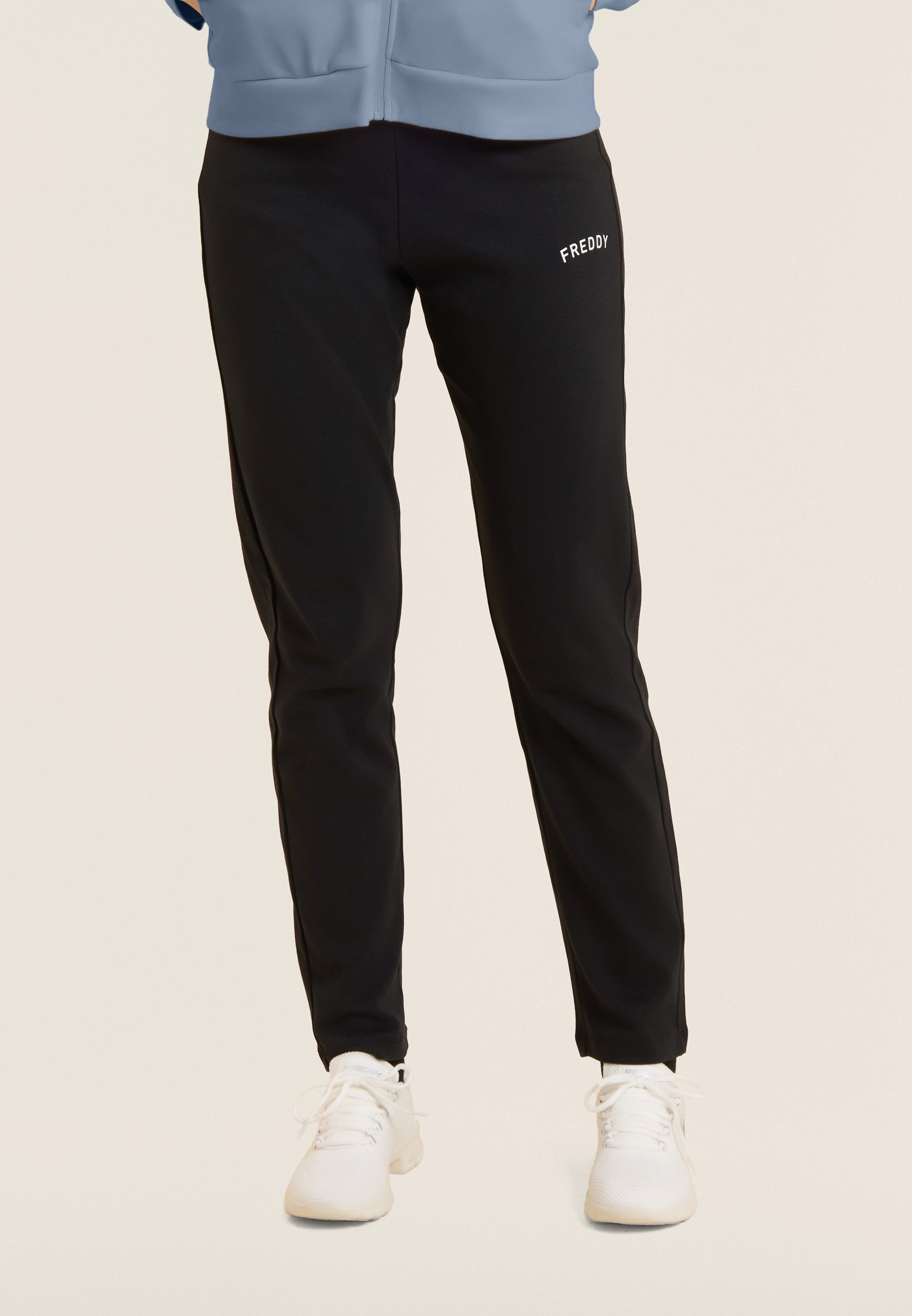 freddy-surv-tement-femme-zip-col-montant-interlock-coton-logo-strass image 4