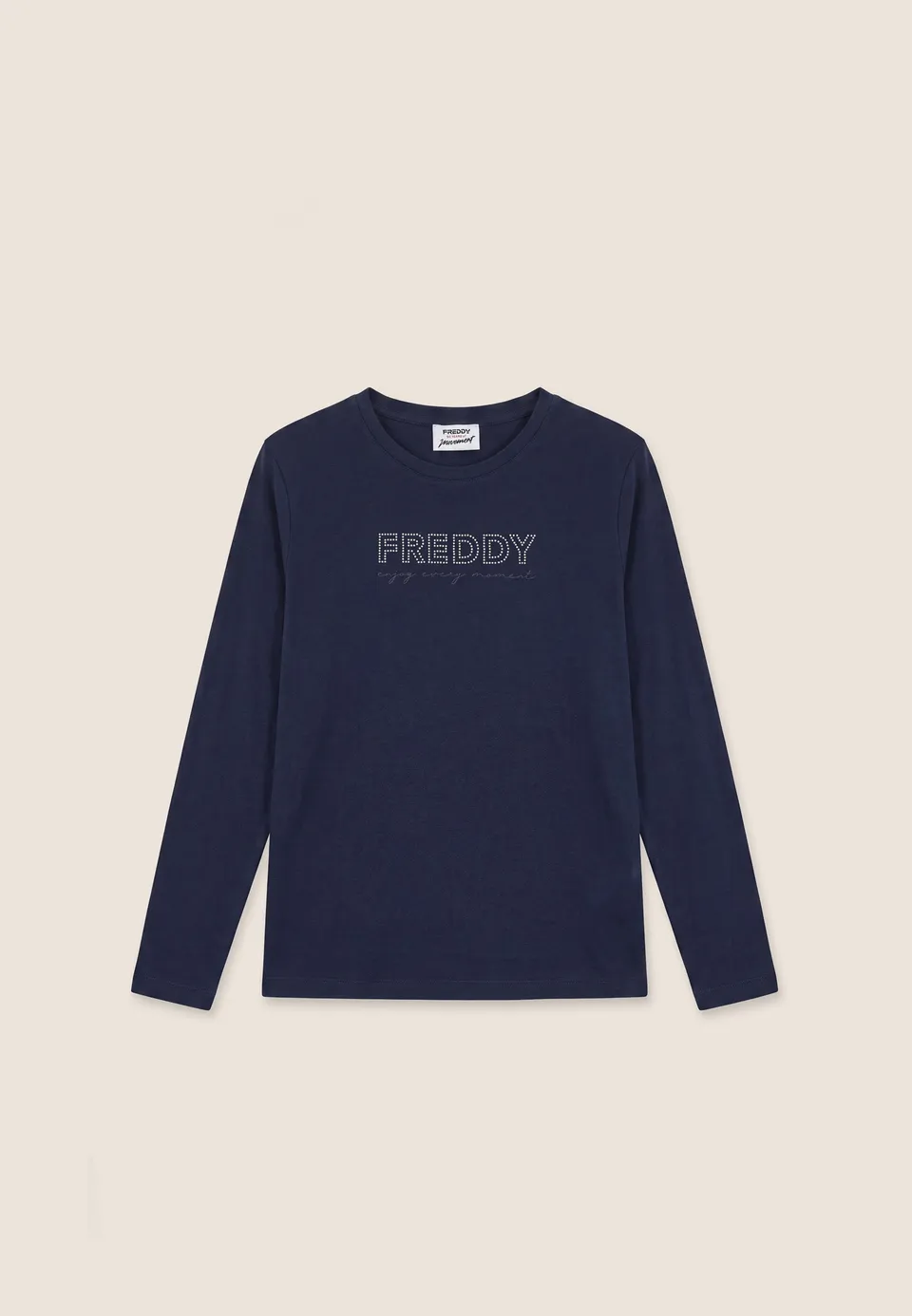 freddy-t-shirt-manches-longues-femme-coton-logo-perles image 1