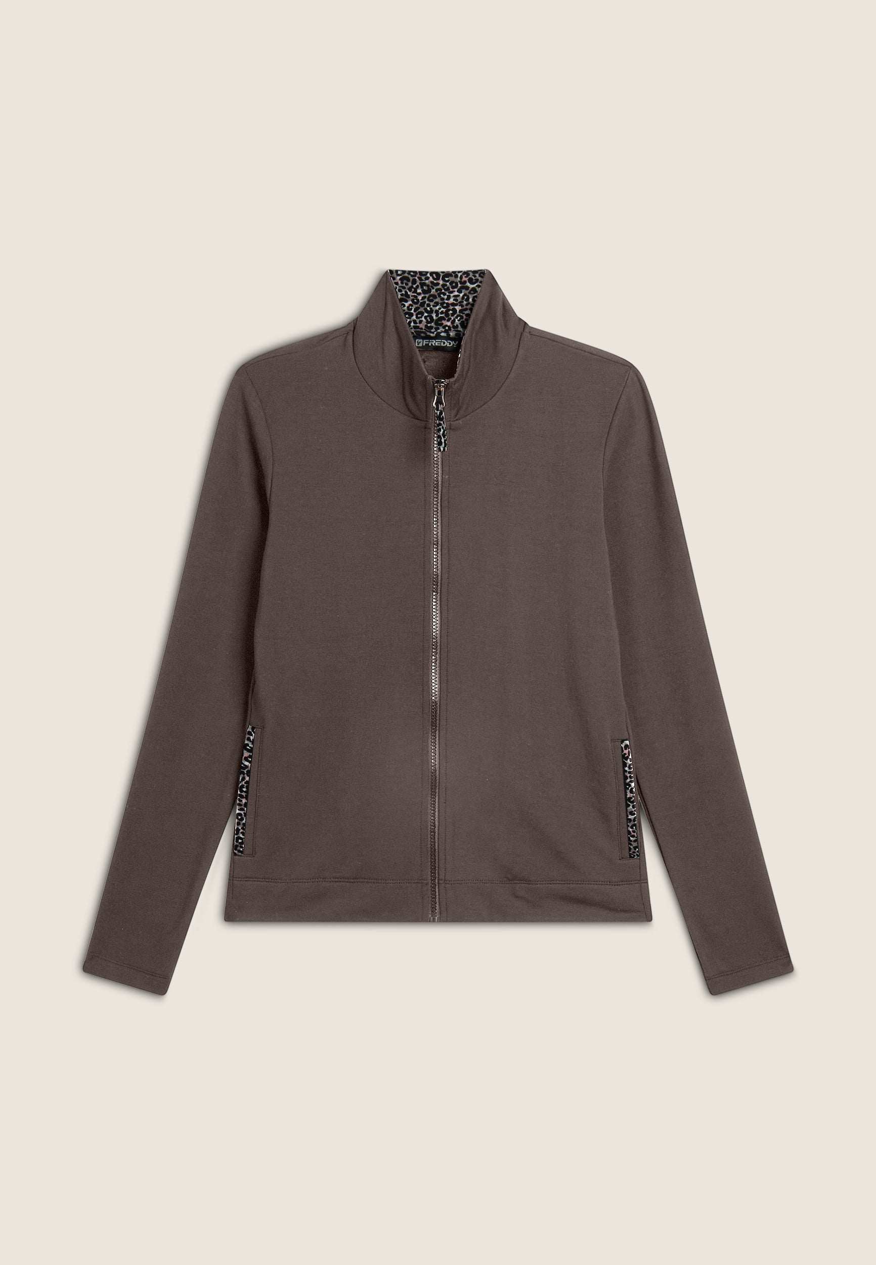 freddy-felpa-sweat-slim-fit-zip-col-haut-l-opard image 8