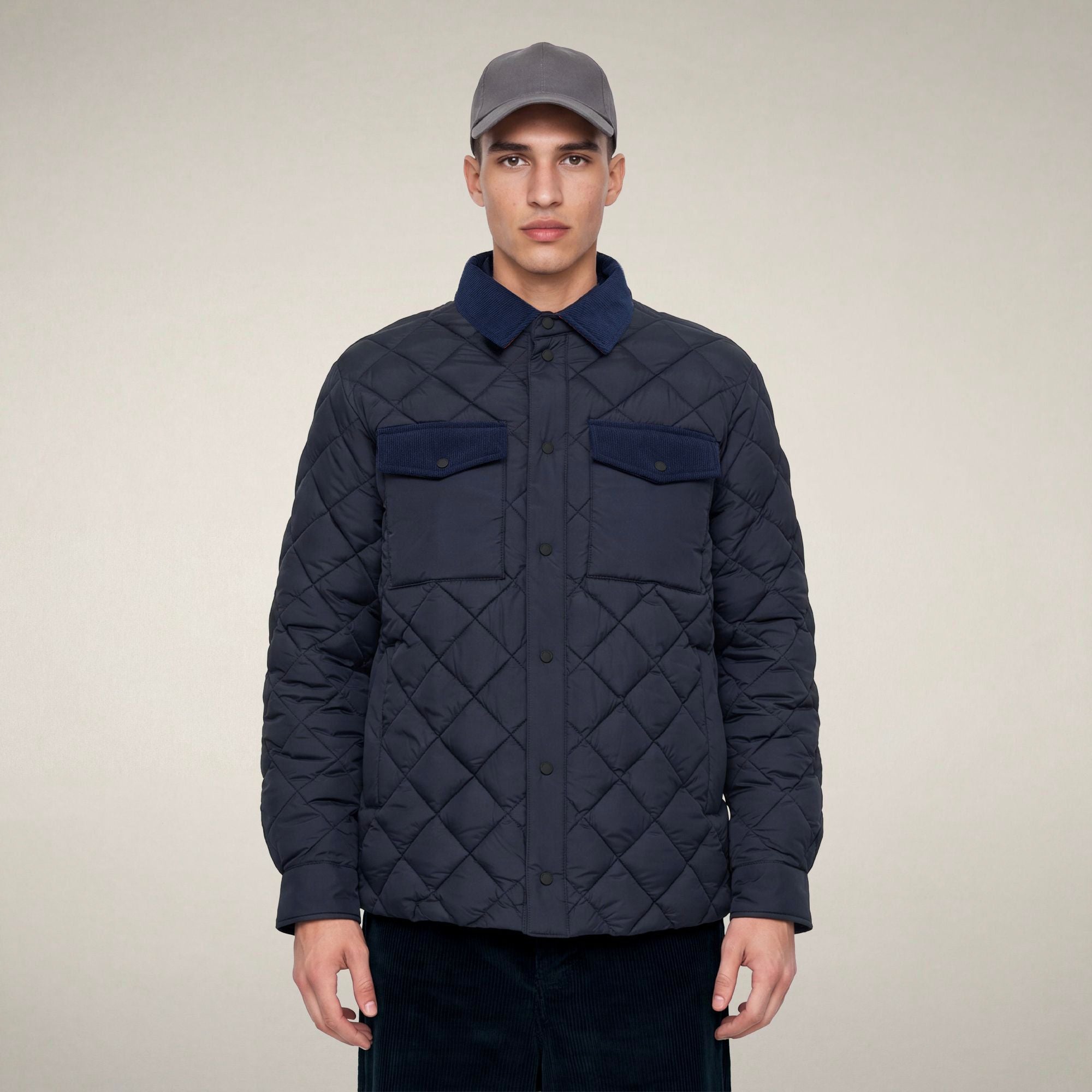 save-the-duck-firmin-doudoune-homme-bleu-noir-matelass image 5