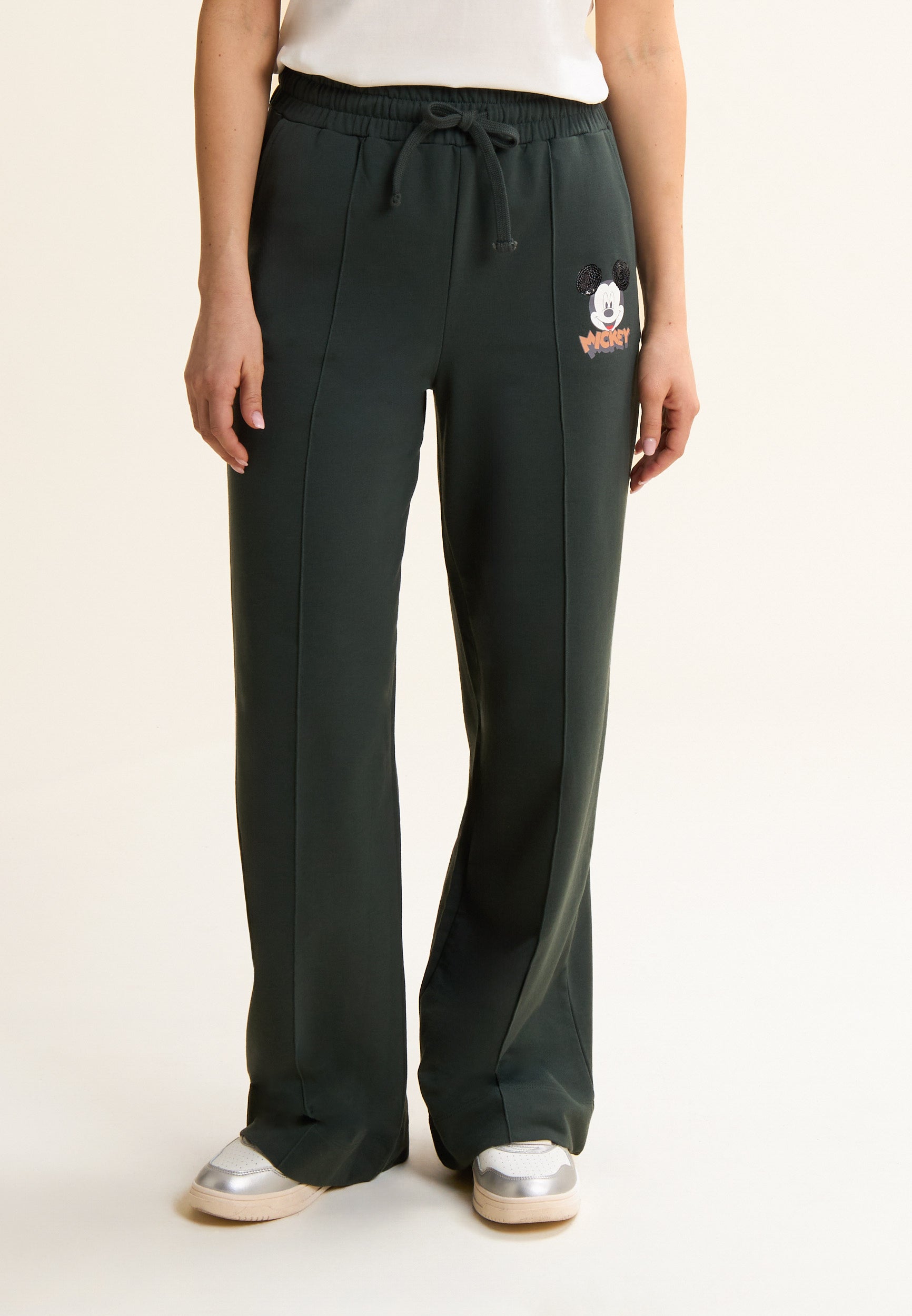 freddy-pantalon-de-sport-jambe-large-mickey-mouse-noir image 1