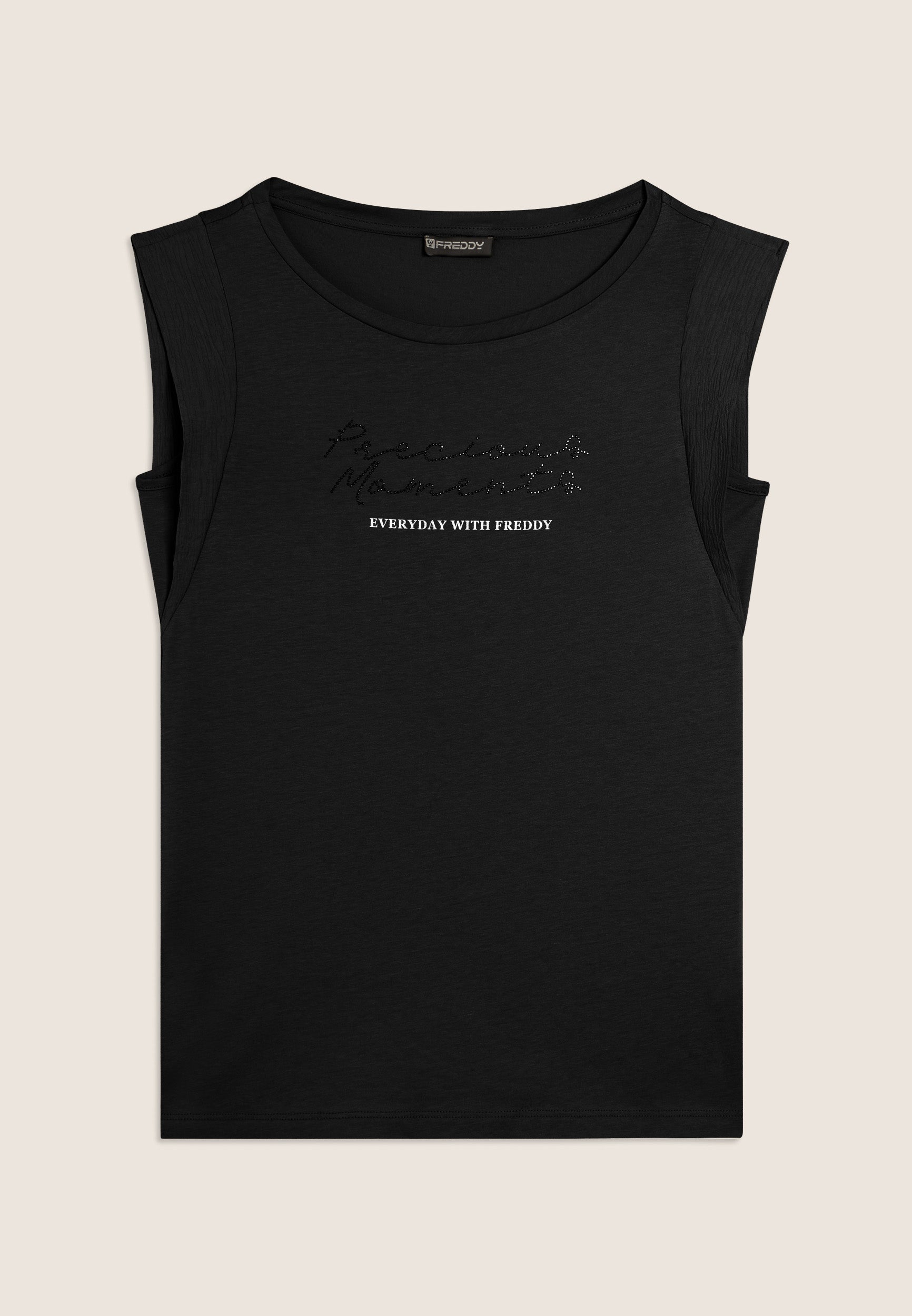freddy-t-shirt-regular-coton-modal-manches-crinkle-precious-moments image 8