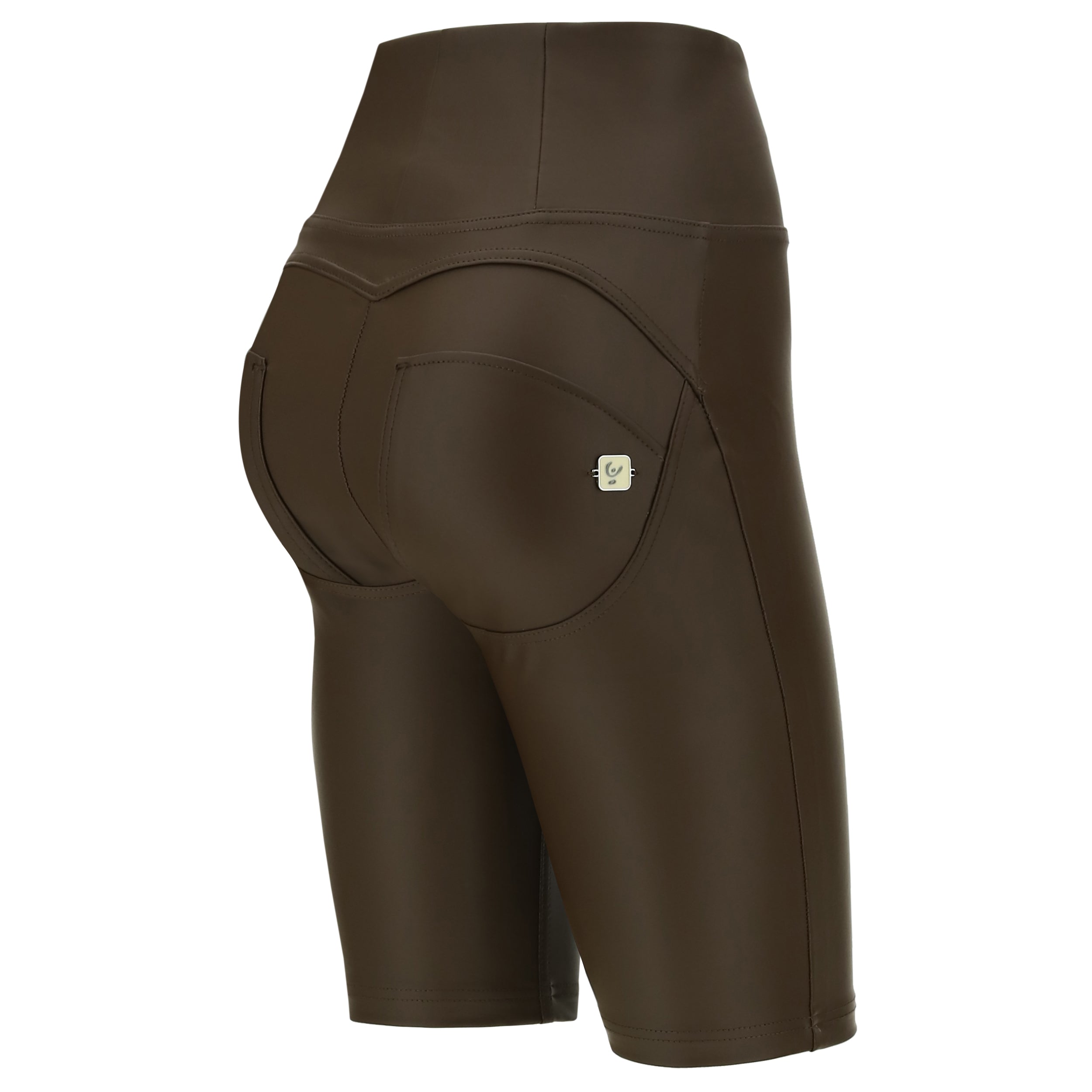 freddy-wr-up-pantalon-biker-simili-cuir-taille-haute-zip image 1