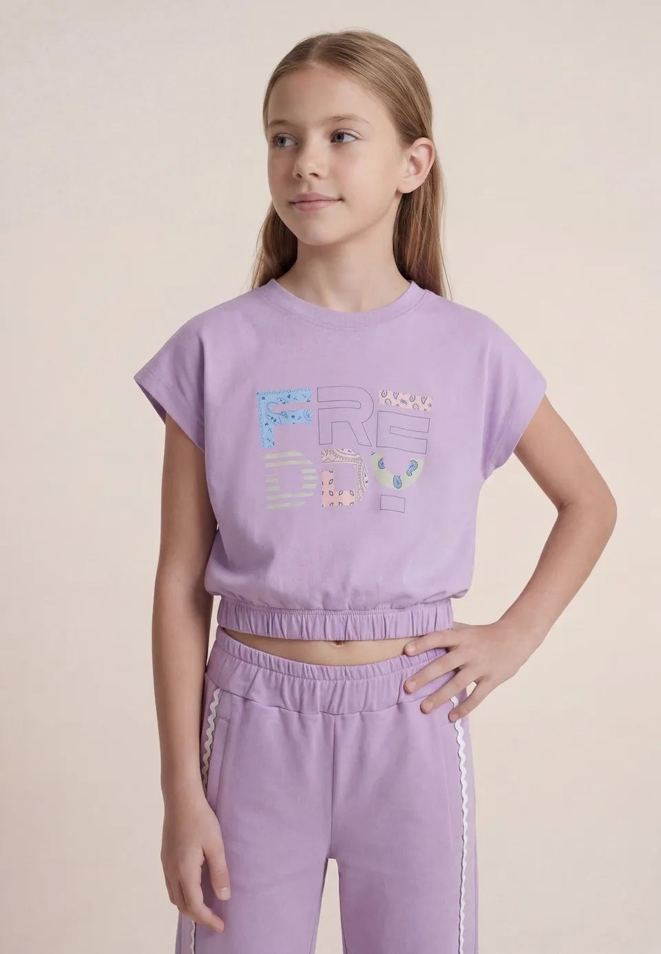 freddy-t-shirt-cropped-fille-sans-manches-logo image 1