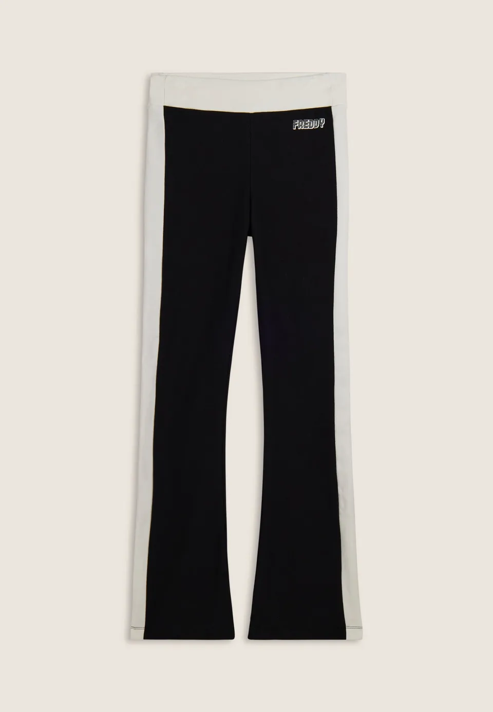 freddy-pantalon-slim-flare-molleton-bandes-lat-rales image 1
