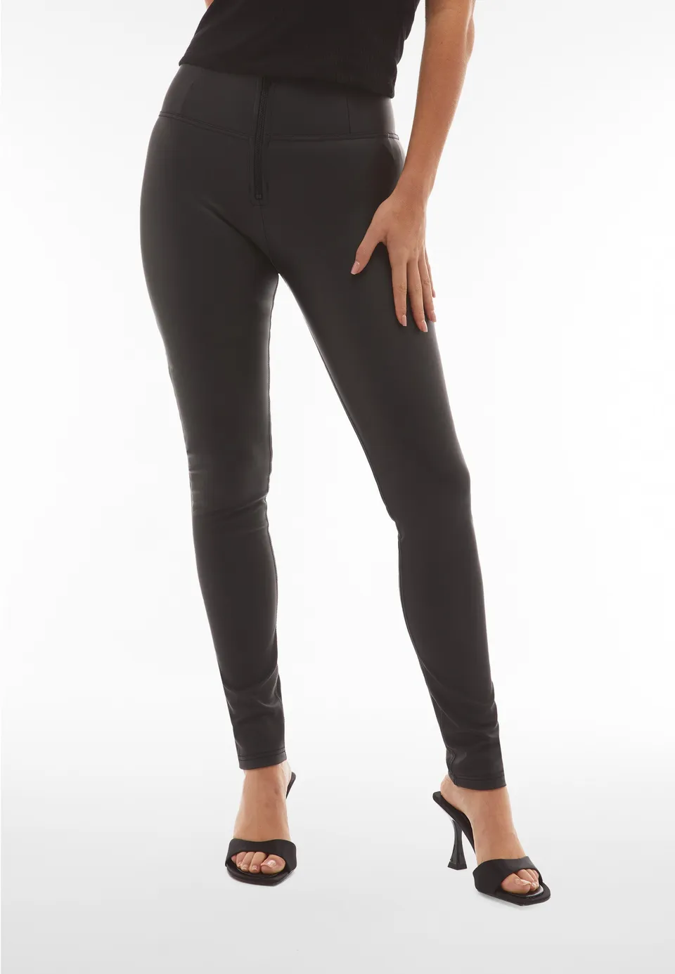 freddy-wr-up-pantalon-push-up-skinny-taille-haute-zip-similicuir image 1