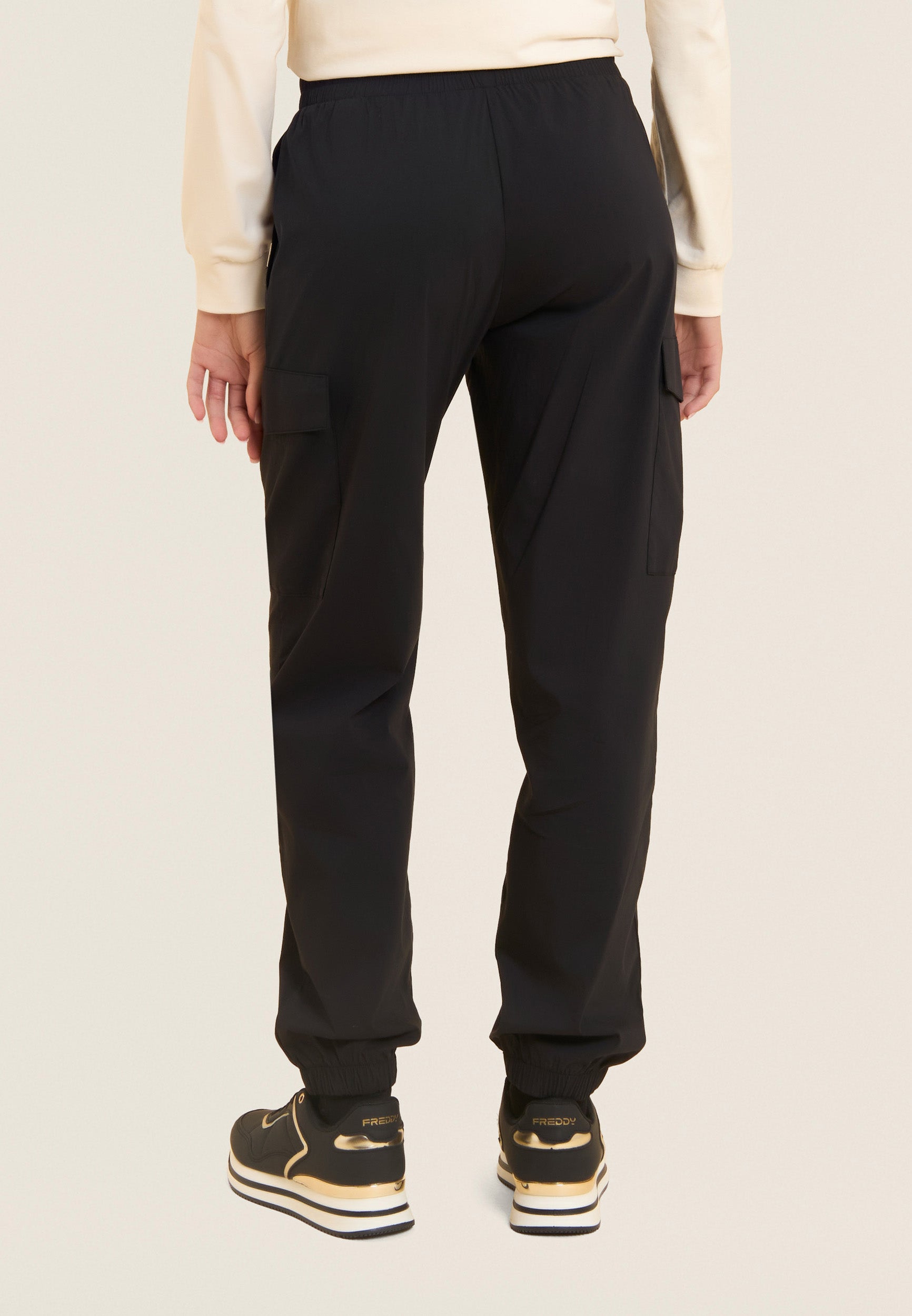 freddy-pantaloni-cargo-cargo-femme-popeline-stretch-dor image 3