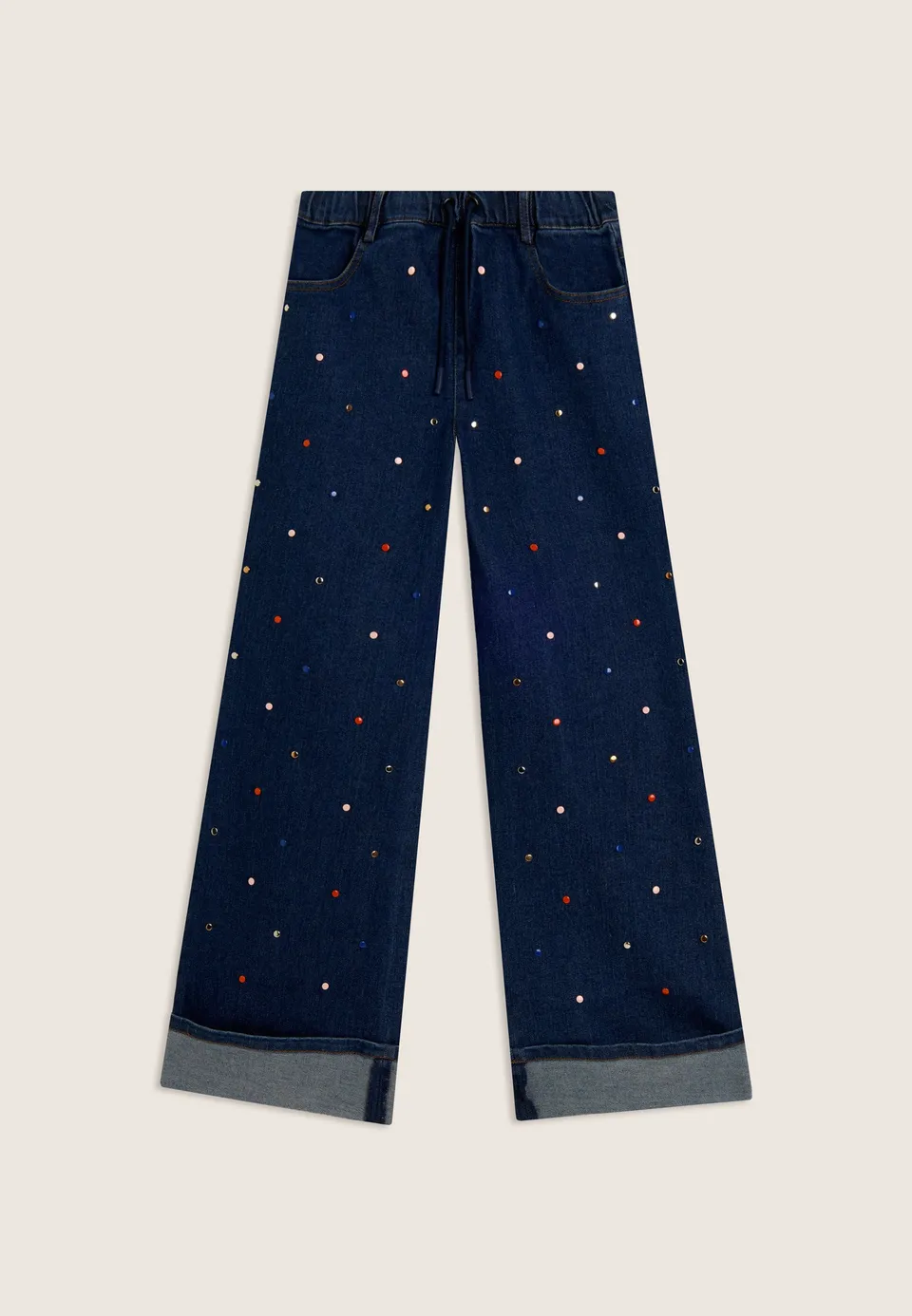 freddy-jean-junior-flare-wide-leg-strass-multicolore image 1