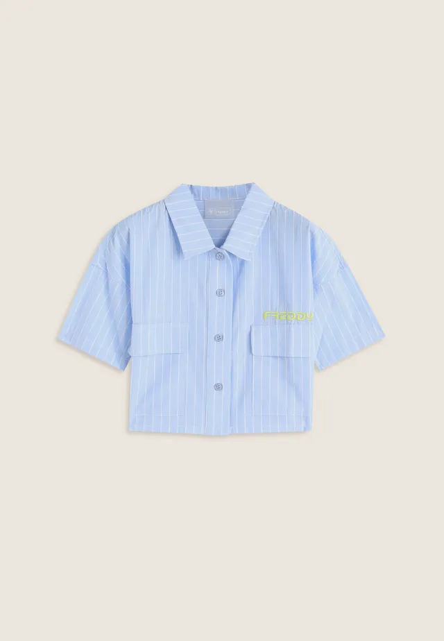 freddy-chemise-cropped-ray-e-manches-larges-femme image 1