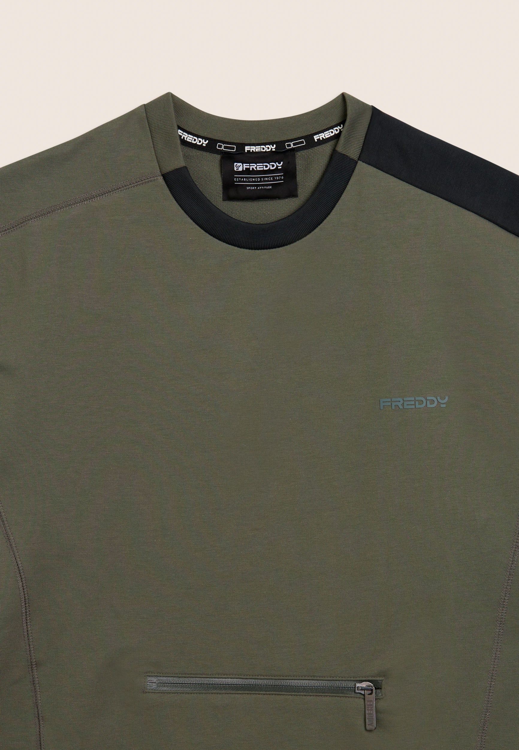 freddy-sweat-femme-col-rond-french-terry-inserts-contraste image 6