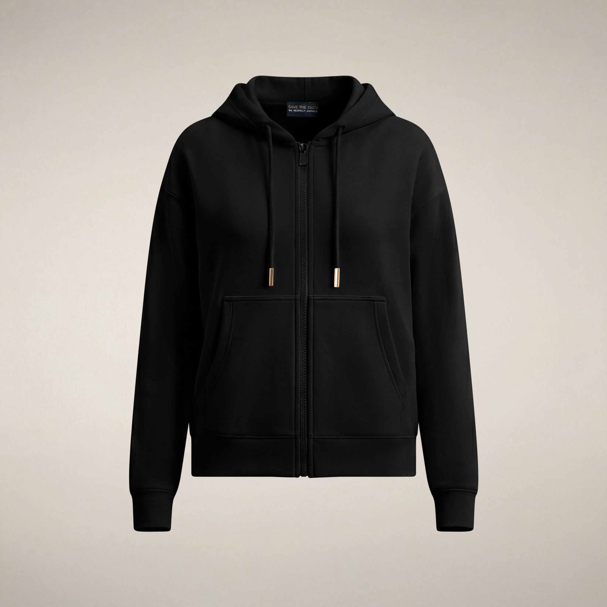 save-the-duck-kiku-sweat-femme-zipp-capuche-noir image 3