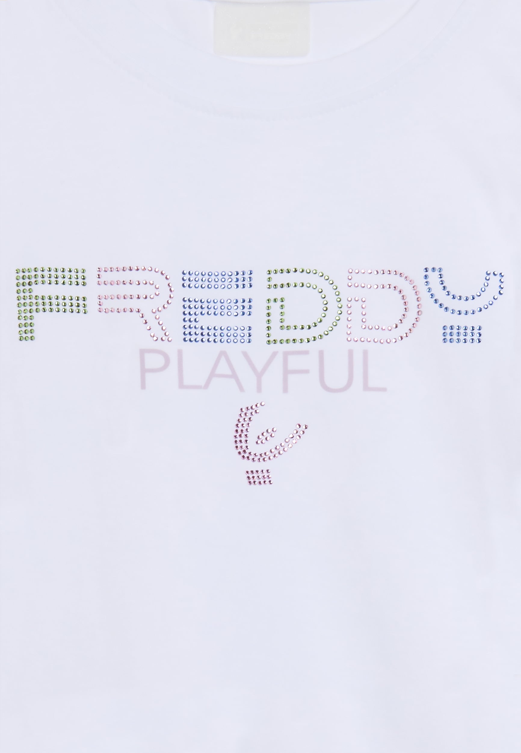 freddy-playful-t-shirt-fille-strass-manches-courtes image 7