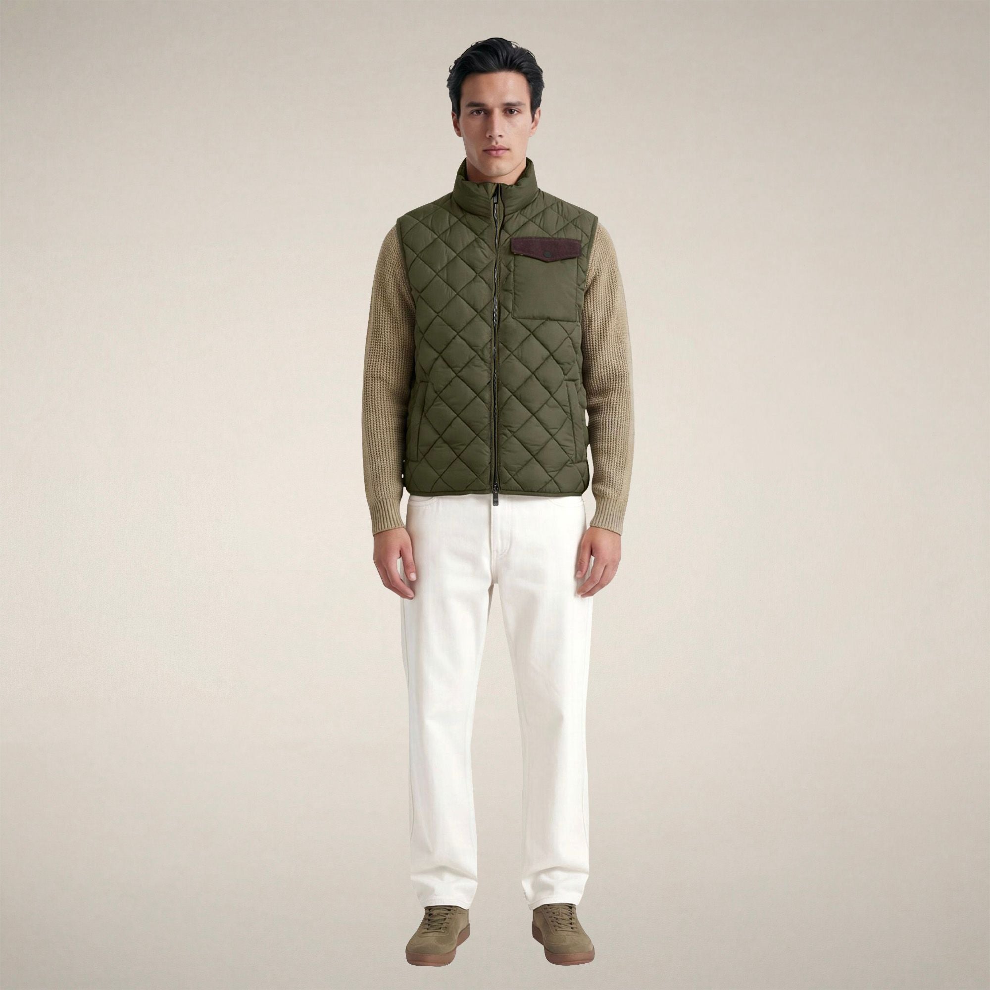 save-the-duck-fabrice-gilet-matelass-homme-vert-serpent image 1