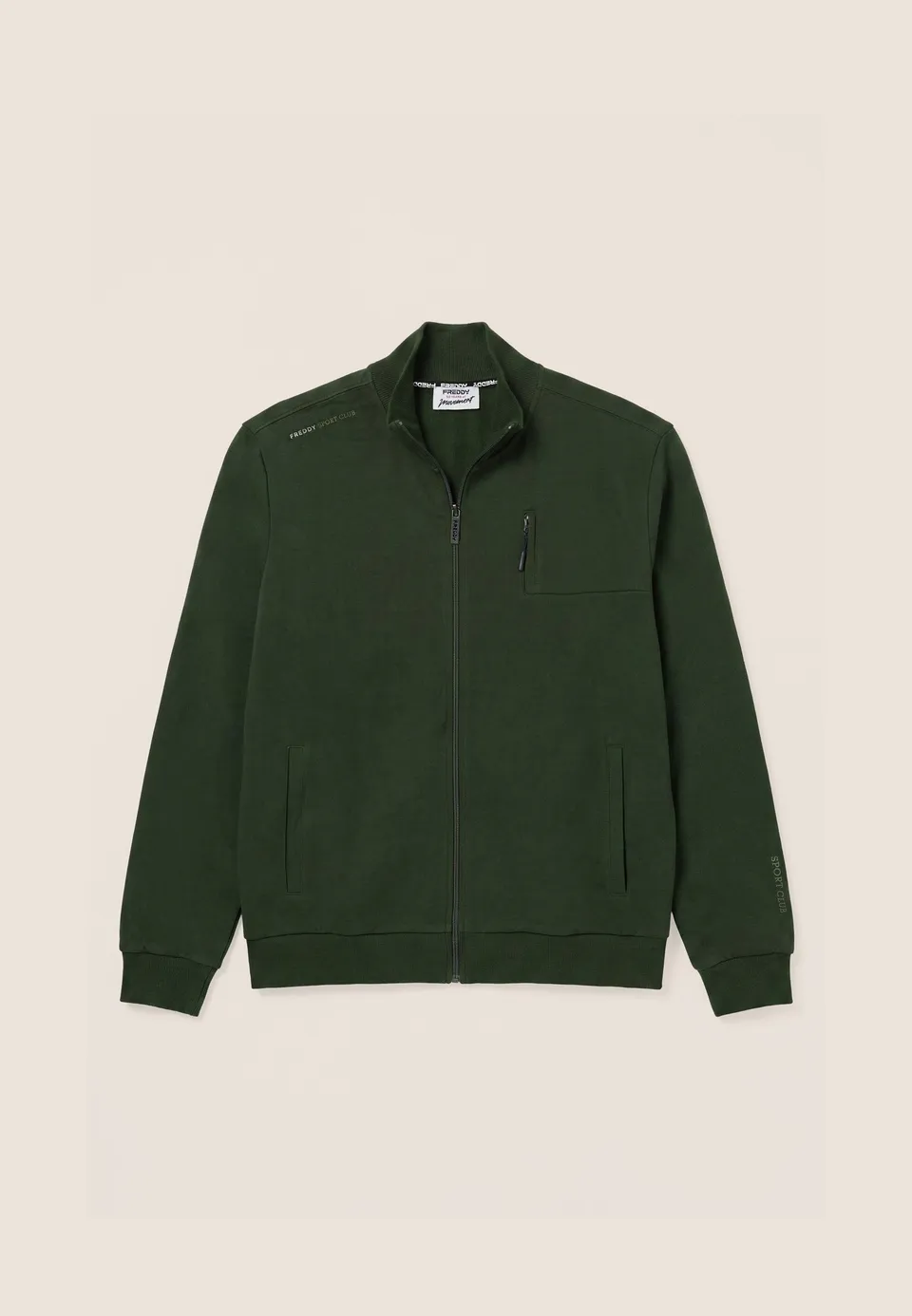 freddy-sweat-homme-col-haut-c-tel-full-zip-100-coton image 1